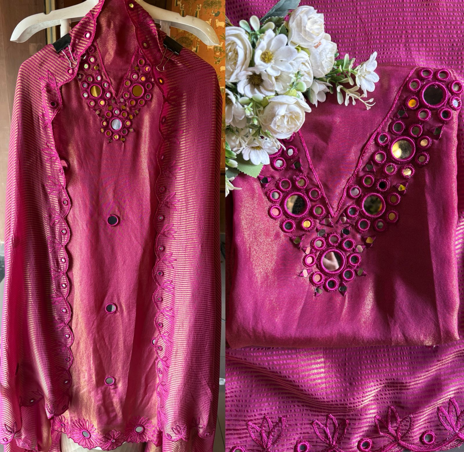 Shimmer tissue unstitched Suits