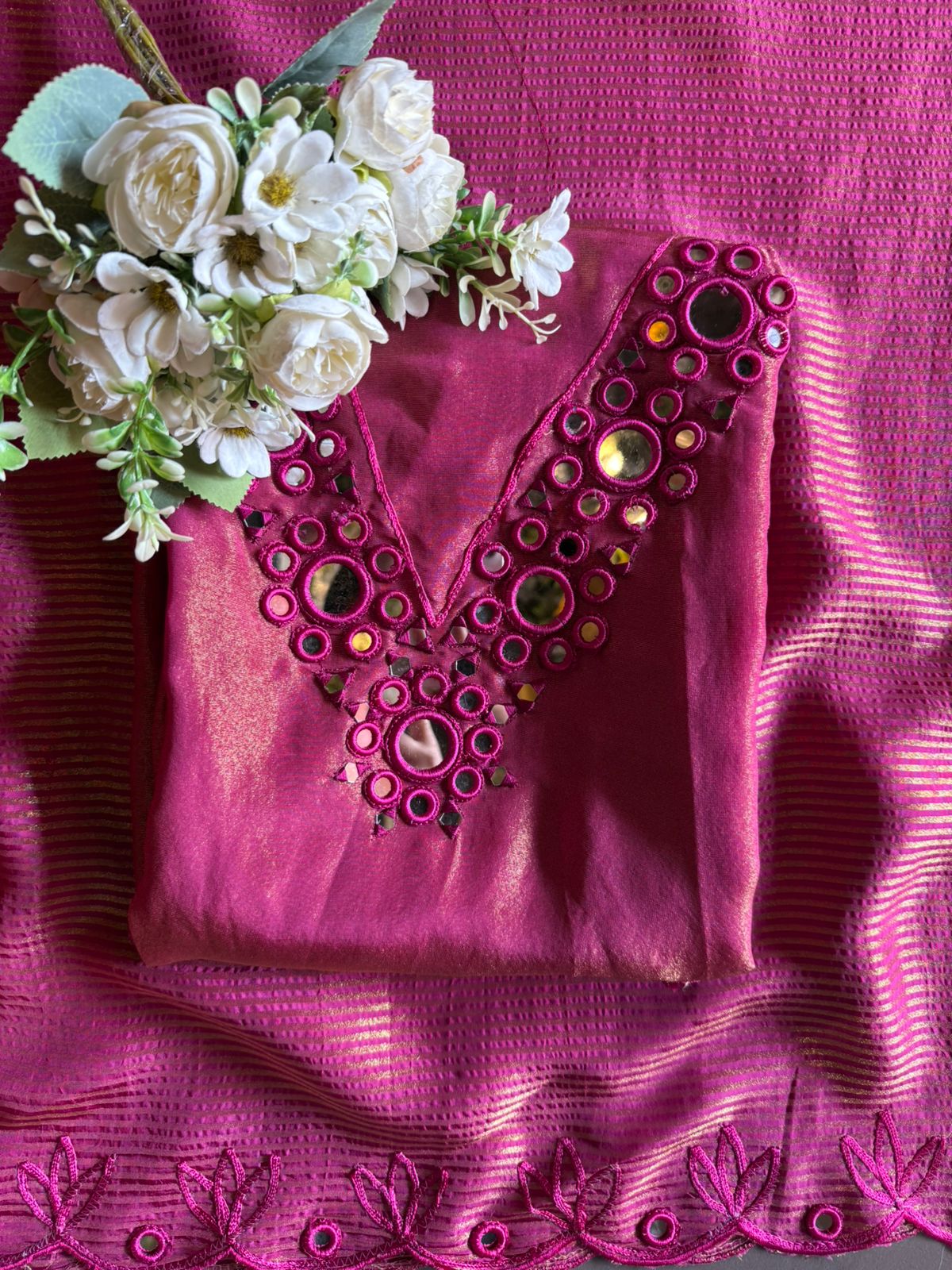 Shimmer tissue unstitched Suits