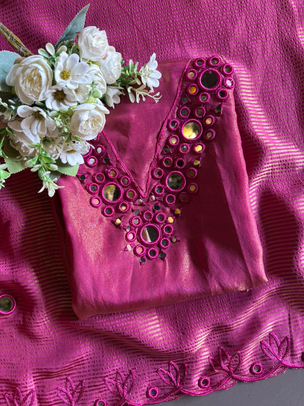 Shimmer tissue unstitched Suits