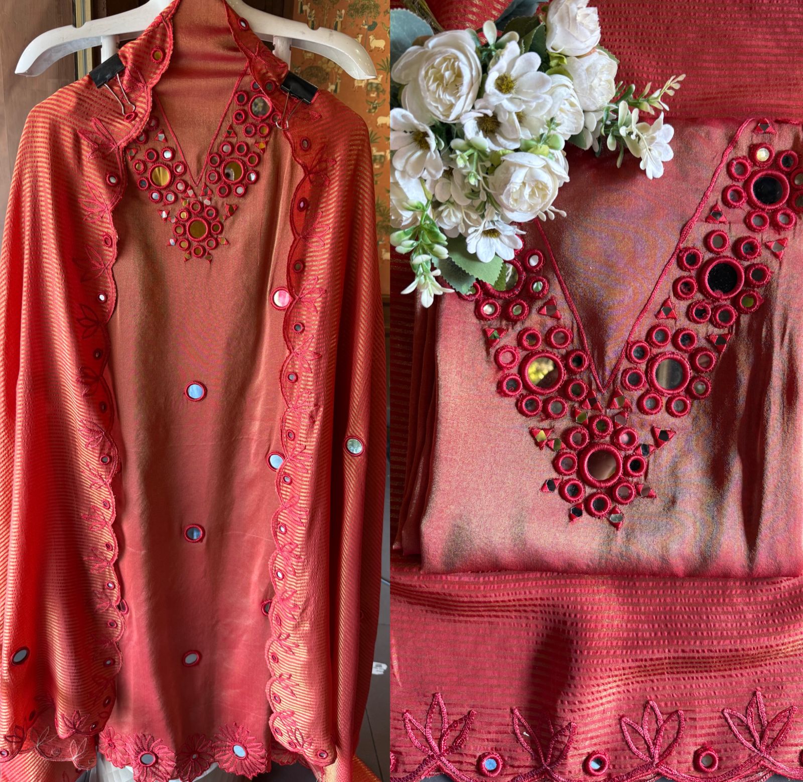 Shimmer tissue unstitched Suits