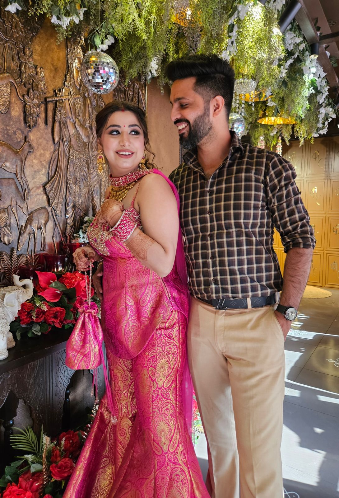 Indo-western set with a peplum-style top and flared gharara’s