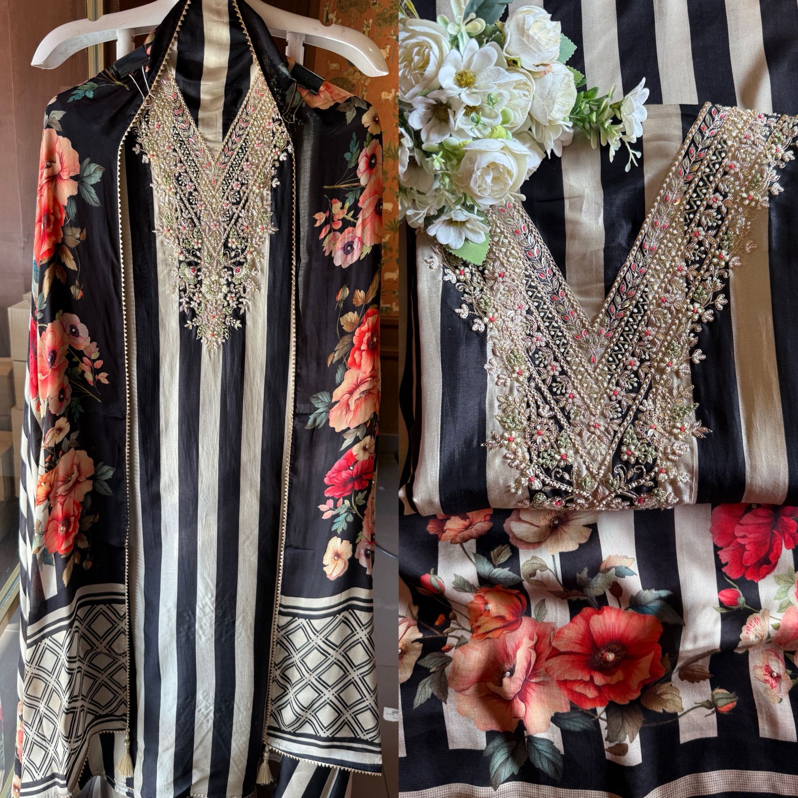 Beautifully detailed embroidered suit