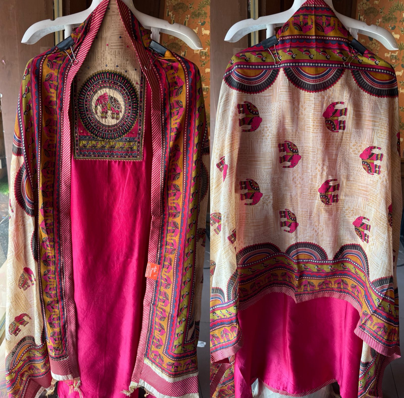 Pure MAHESHWARI SILK suit