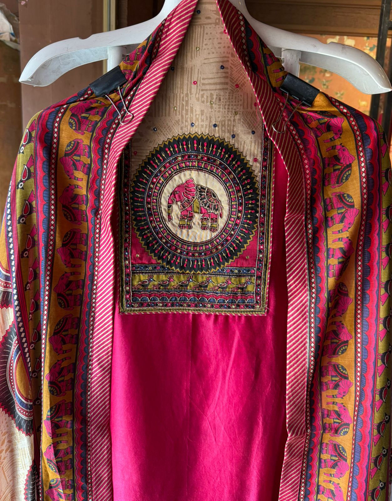 Pure MAHESHWARI SILK suit