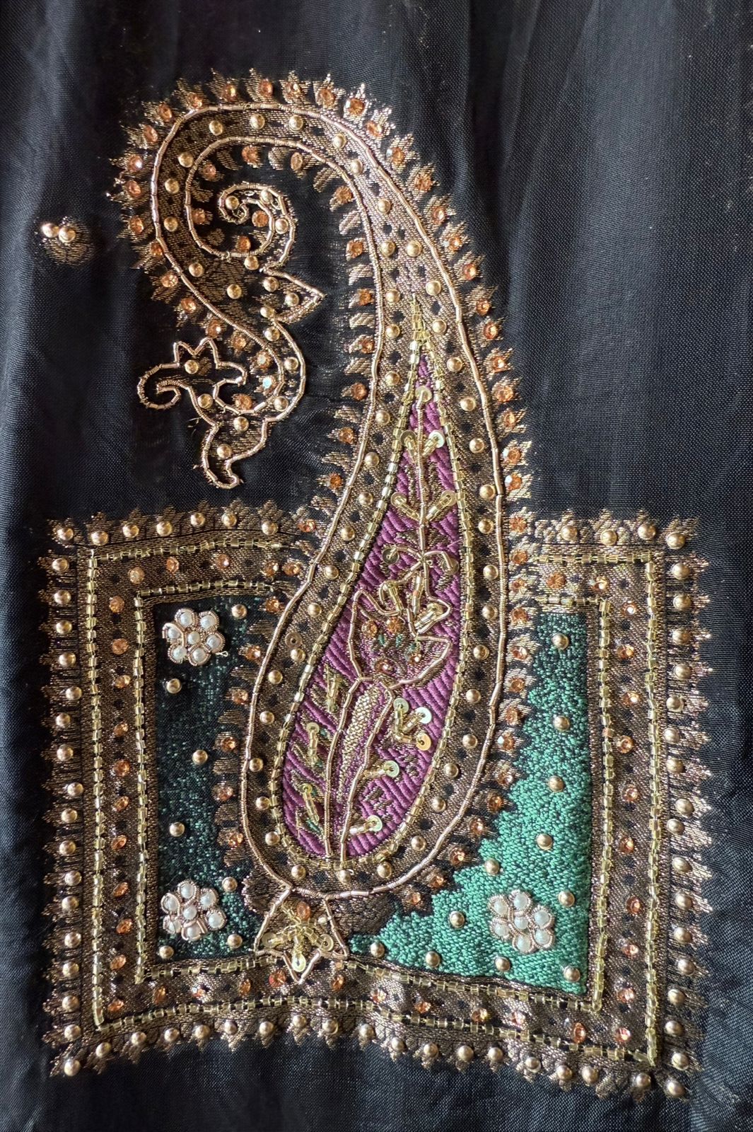 Deep black suit in Russian jacquard