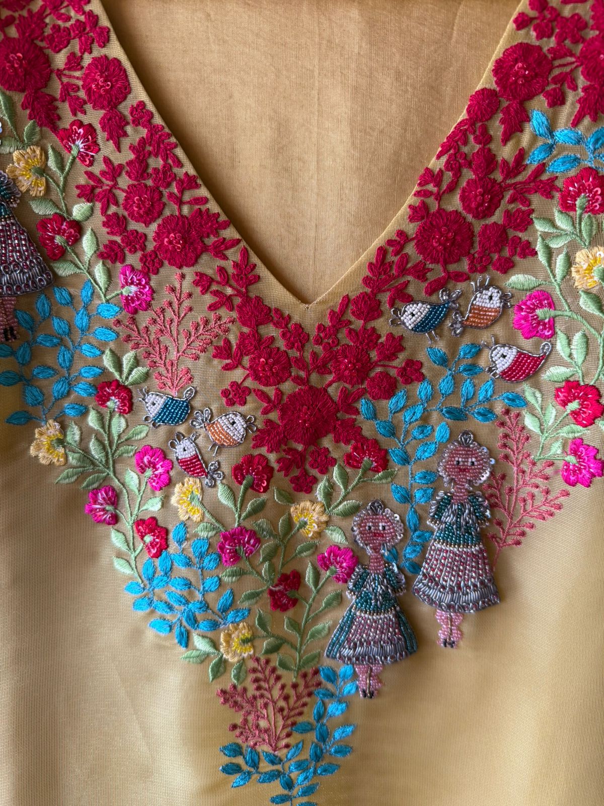 Pure organza unstitched shirt