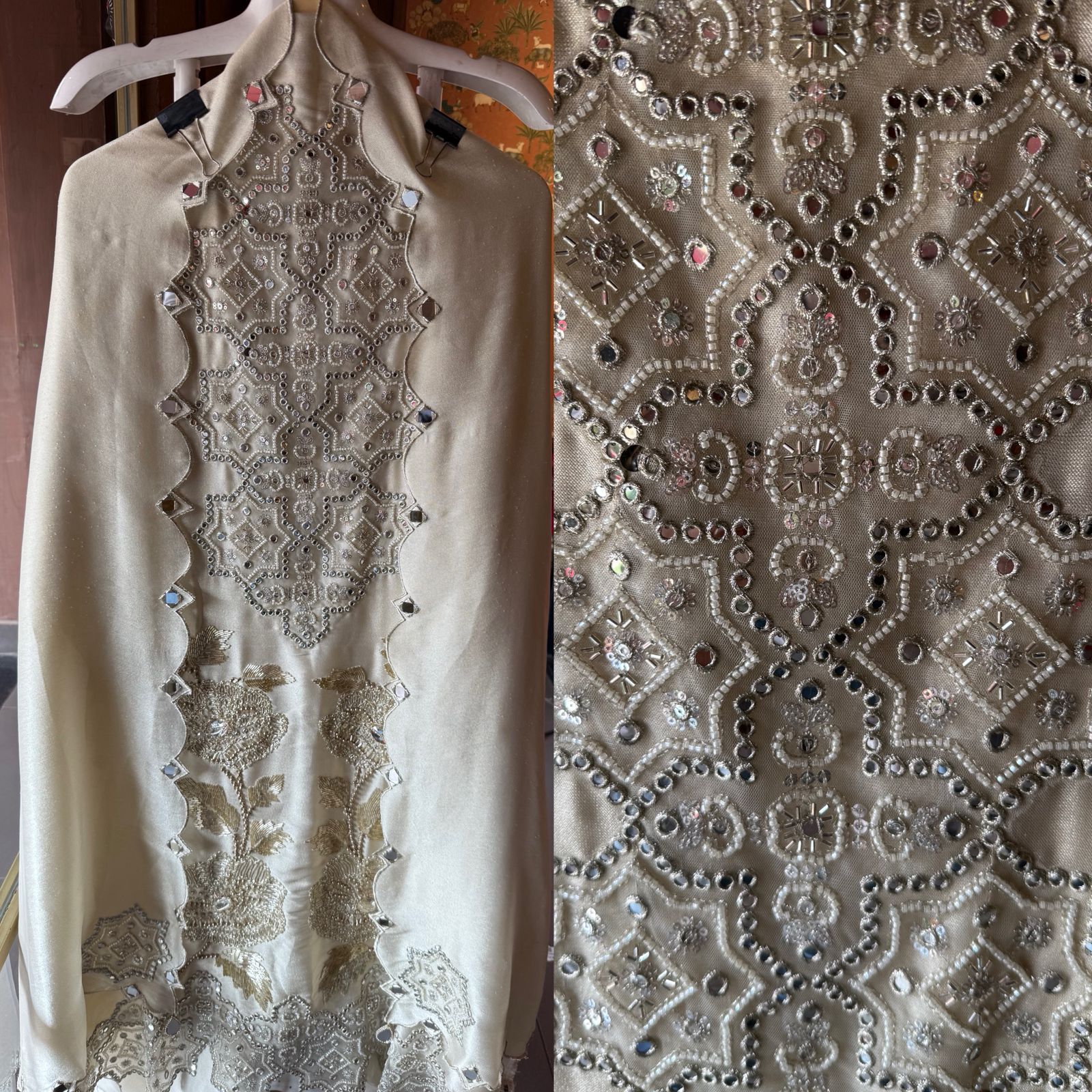 Heavily embellished fabric Suit