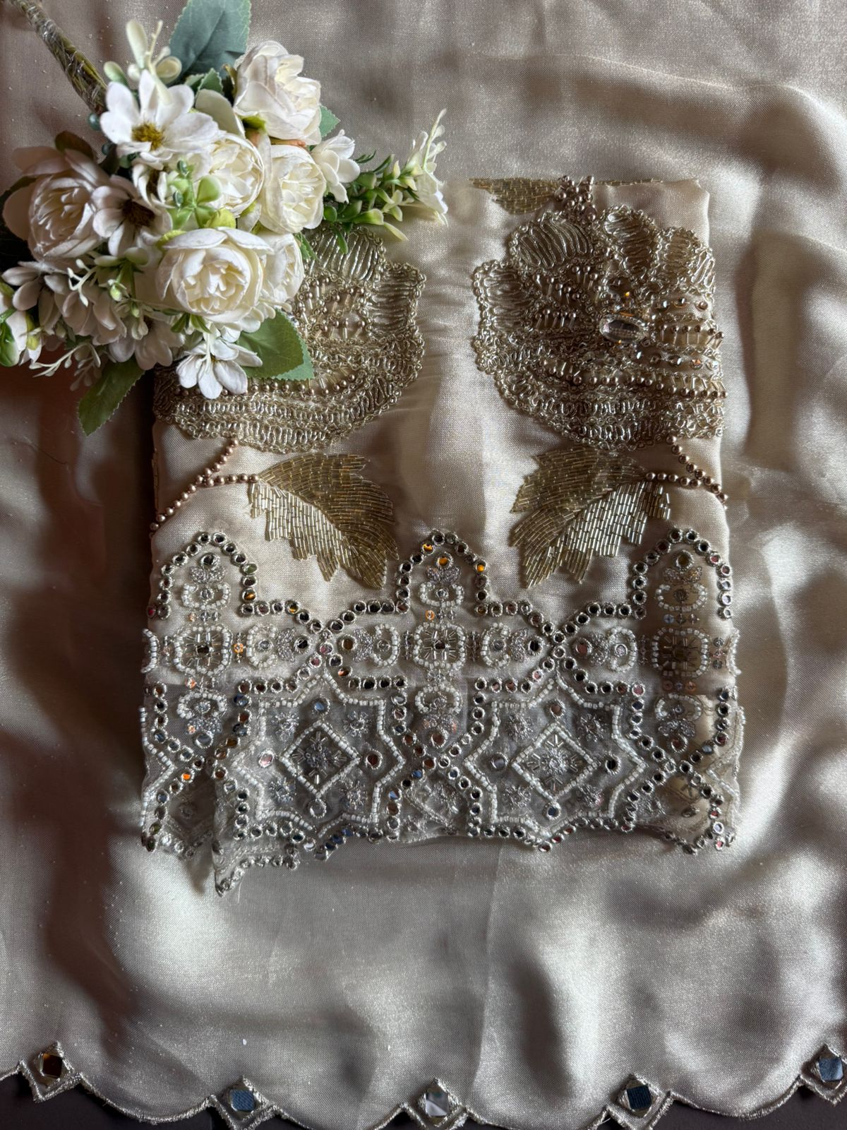 Heavily embellished fabric Suit