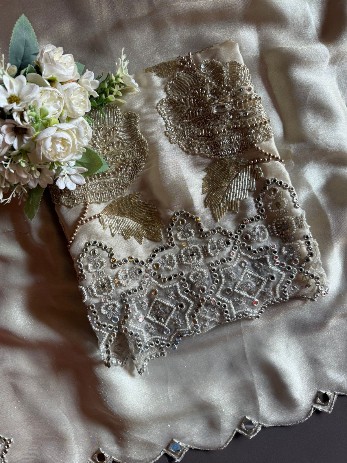 Heavily embellished fabric Suit