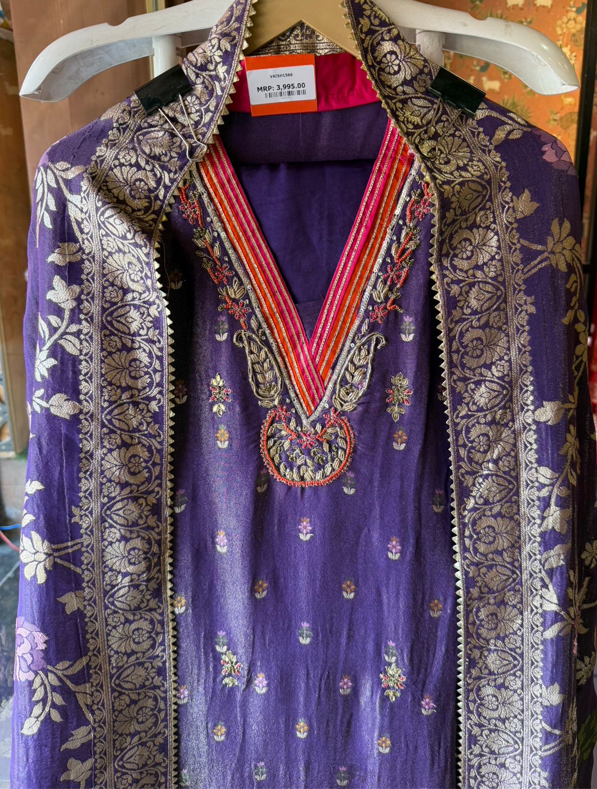 Beautiful ethnic unstitched tissue suit