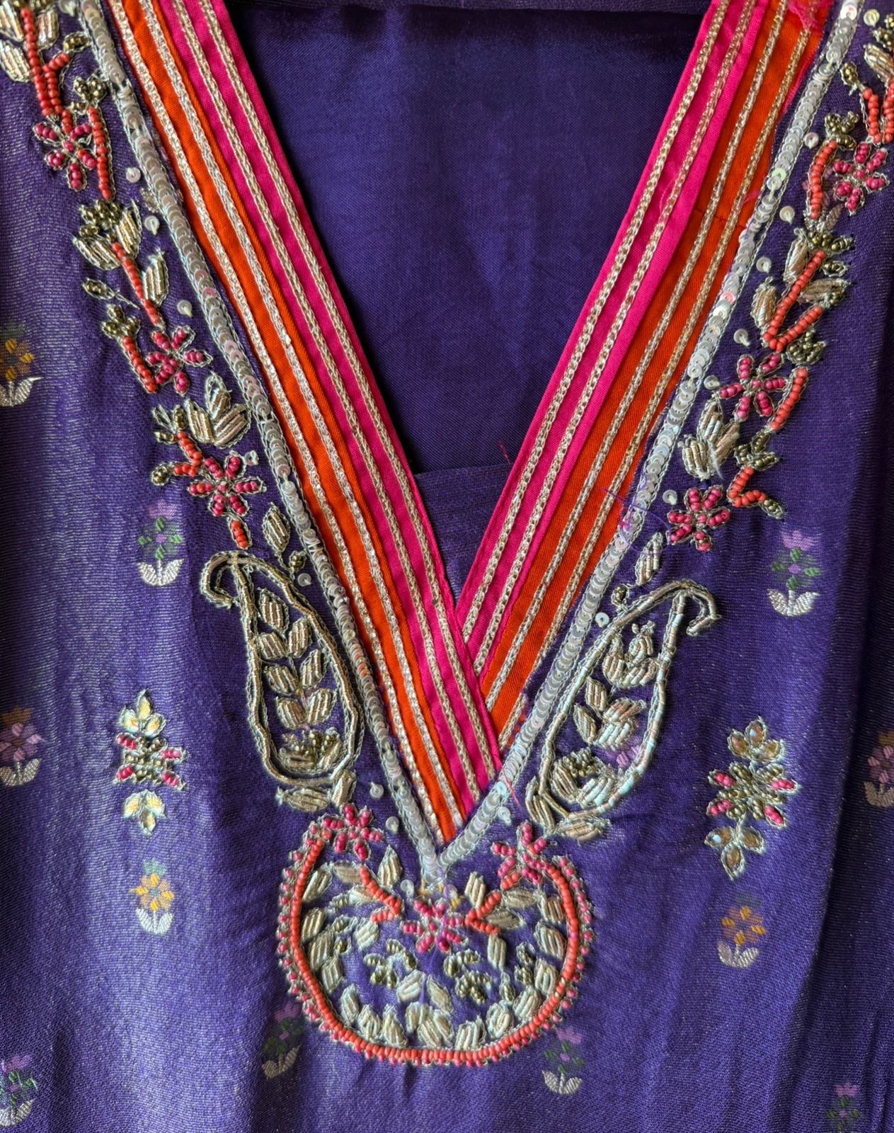 Beautiful ethnic unstitched tissue suit