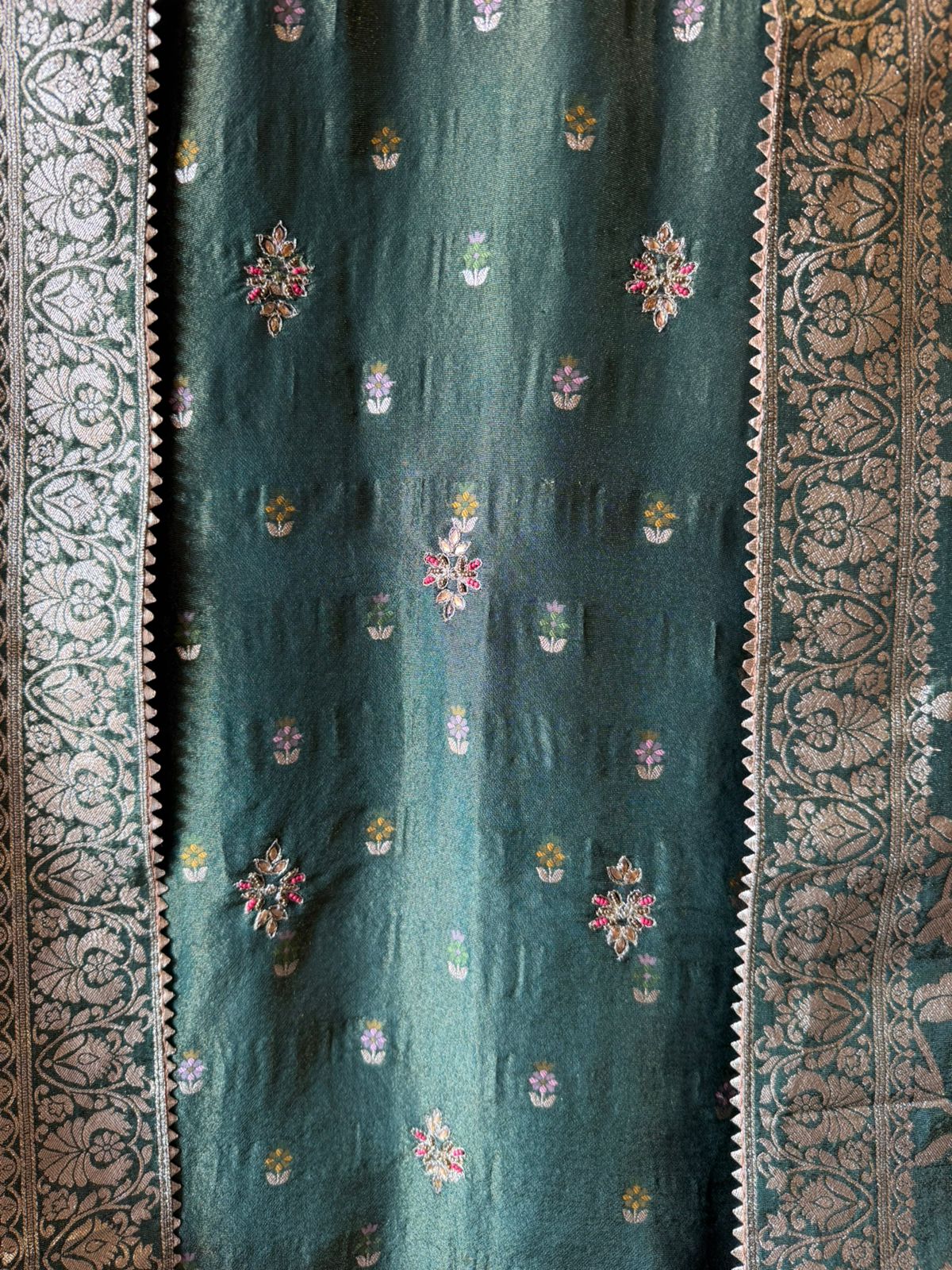 Beautiful ethnic unstitched tissue suit