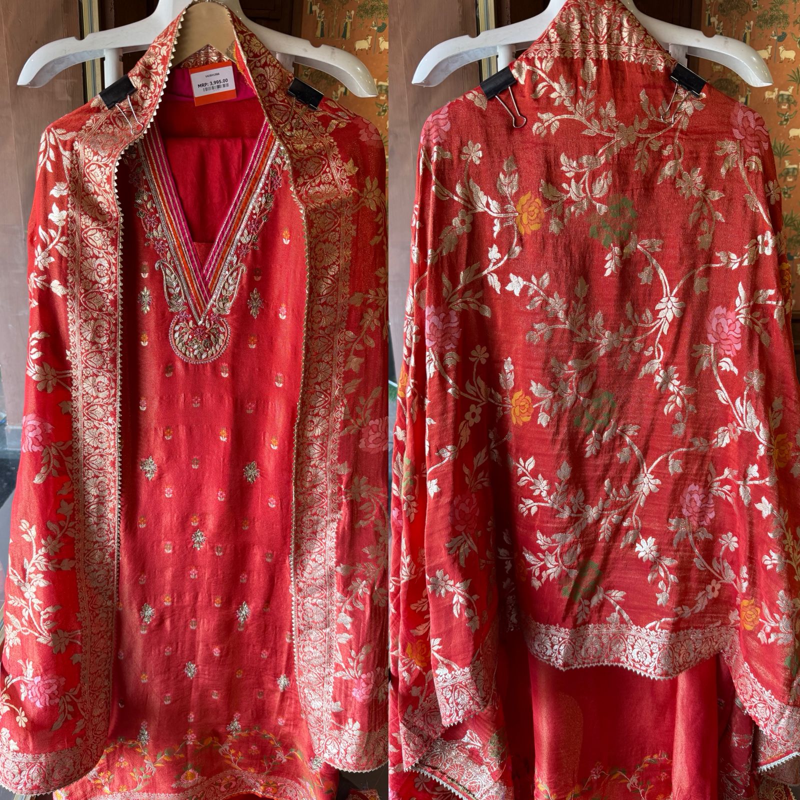 Beautiful ethnic unstitched tissue suit