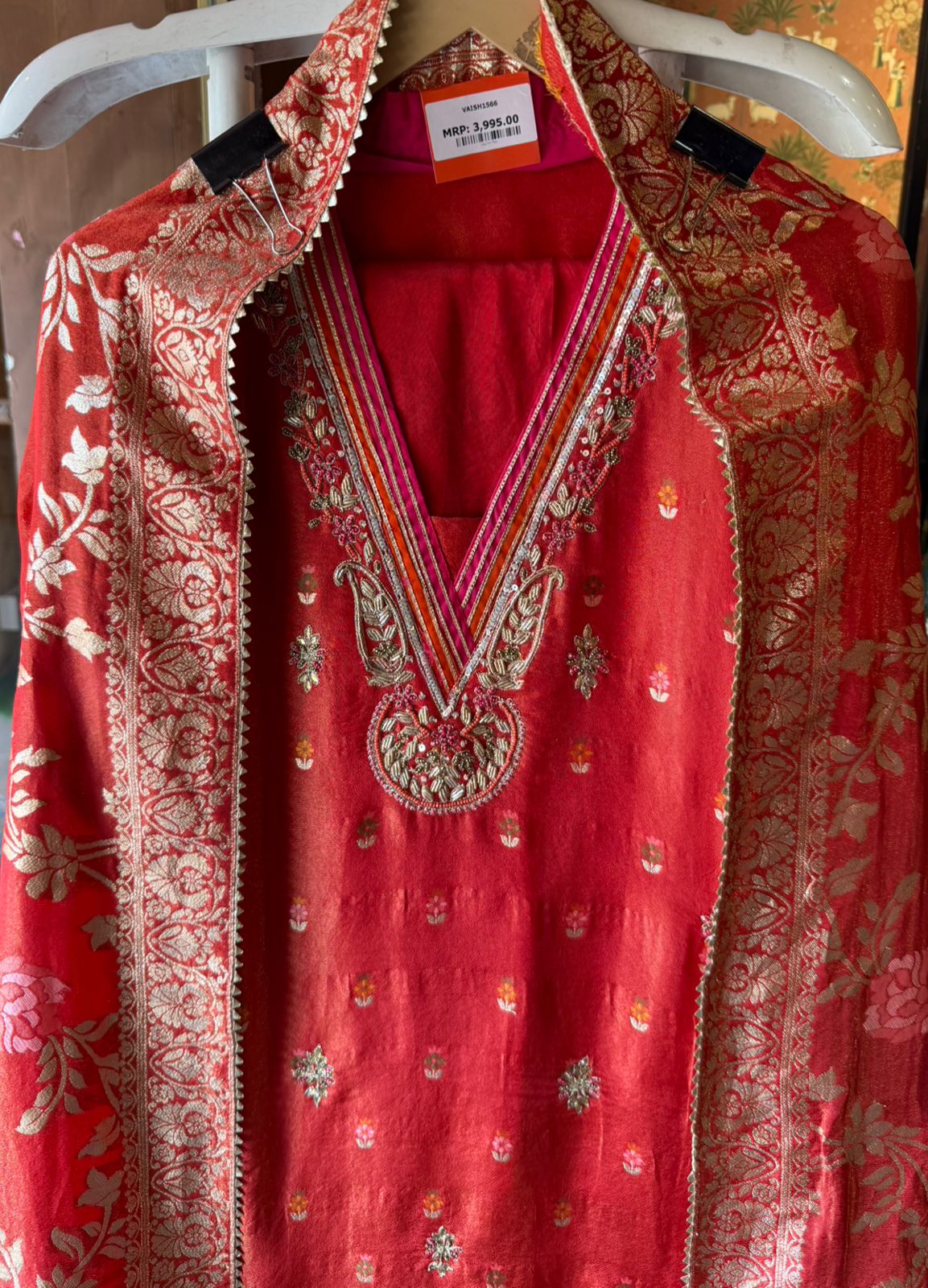 Beautiful ethnic unstitched tissue suit