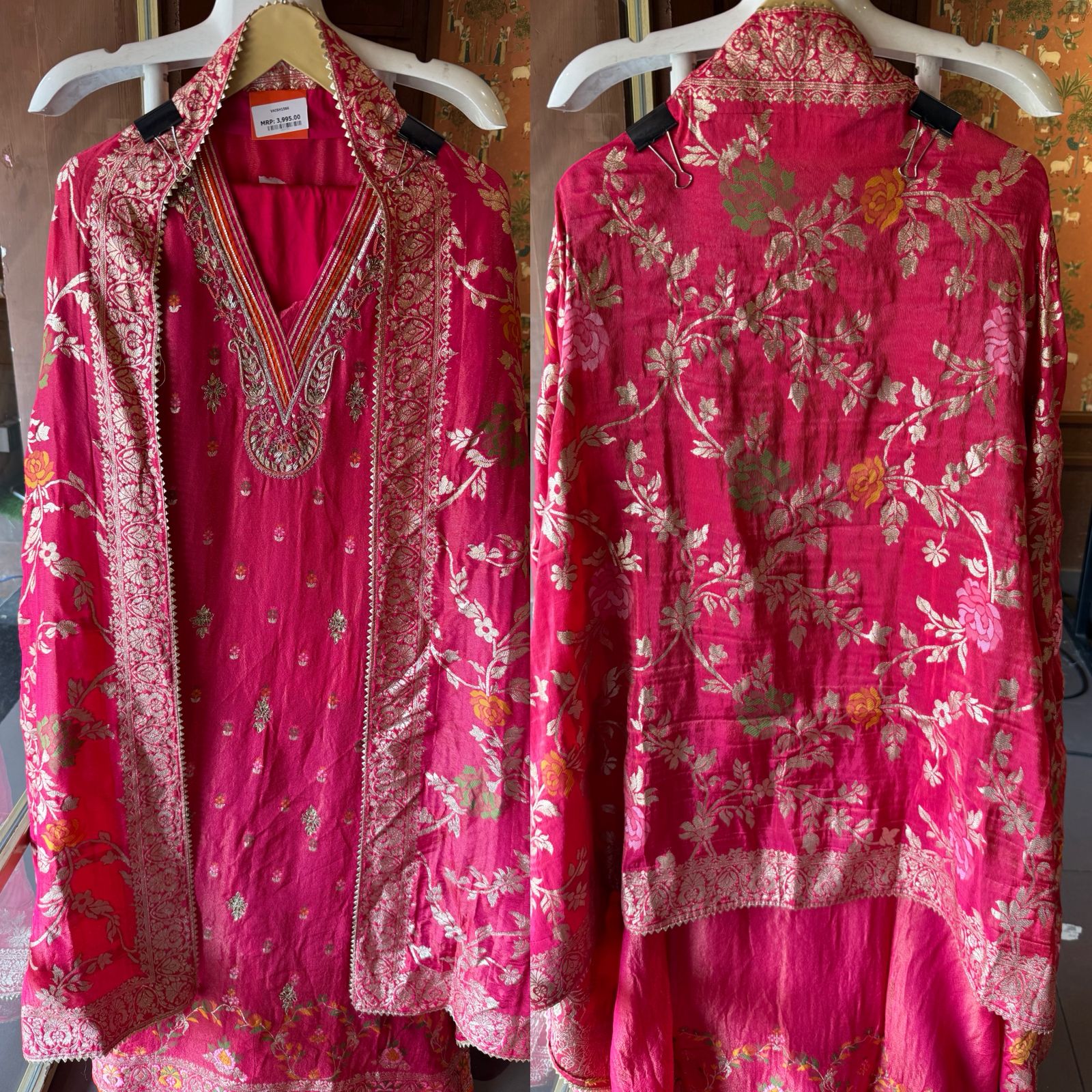 Beautiful ethnic unstitched tissue suit