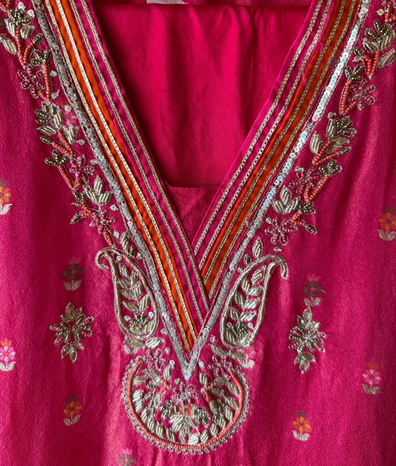 Beautiful ethnic unstitched tissue suit