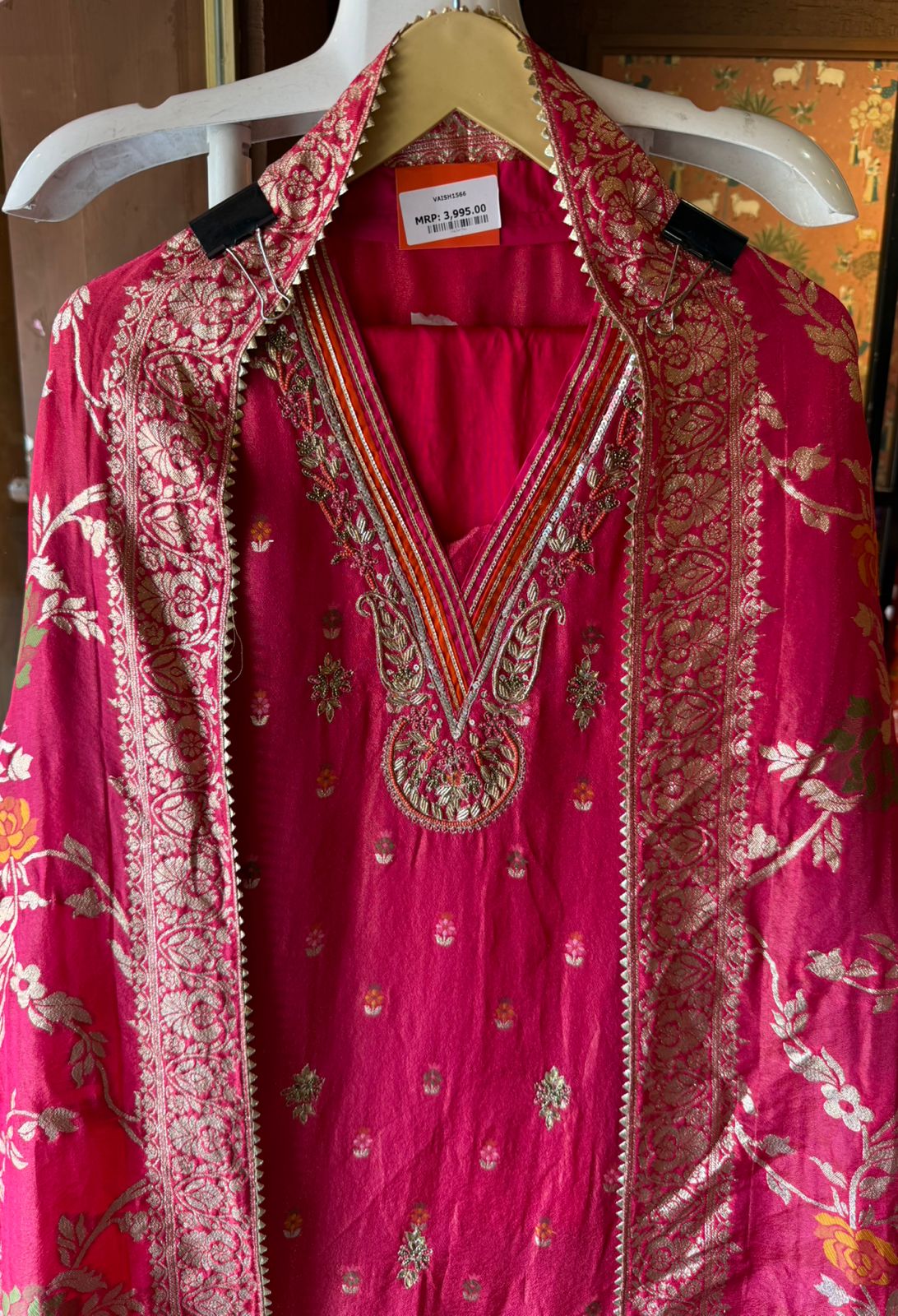 Beautiful ethnic unstitched tissue suit