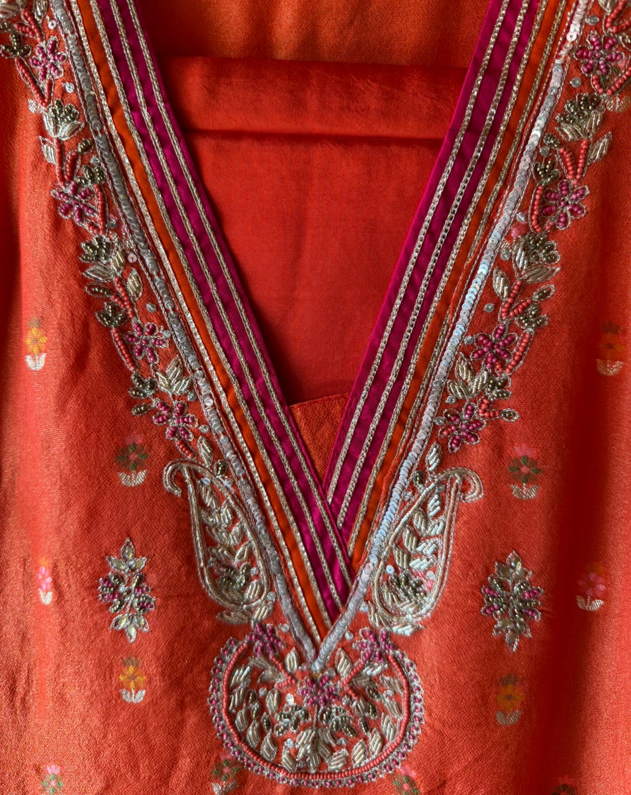 Beautiful ethnic unstitched tissue suit