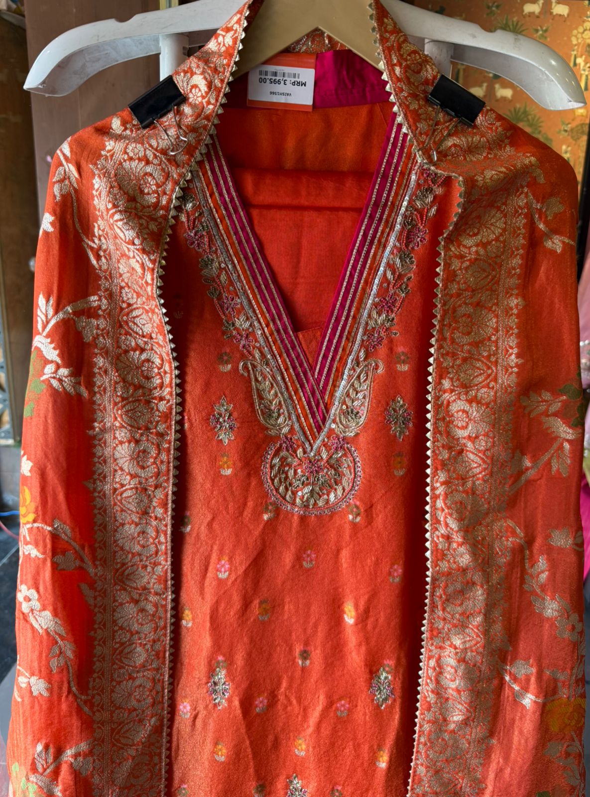Beautiful ethnic unstitched tissue suit