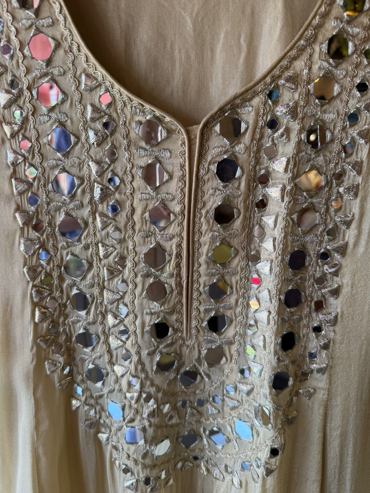 Shimmer Stitched anarkali set