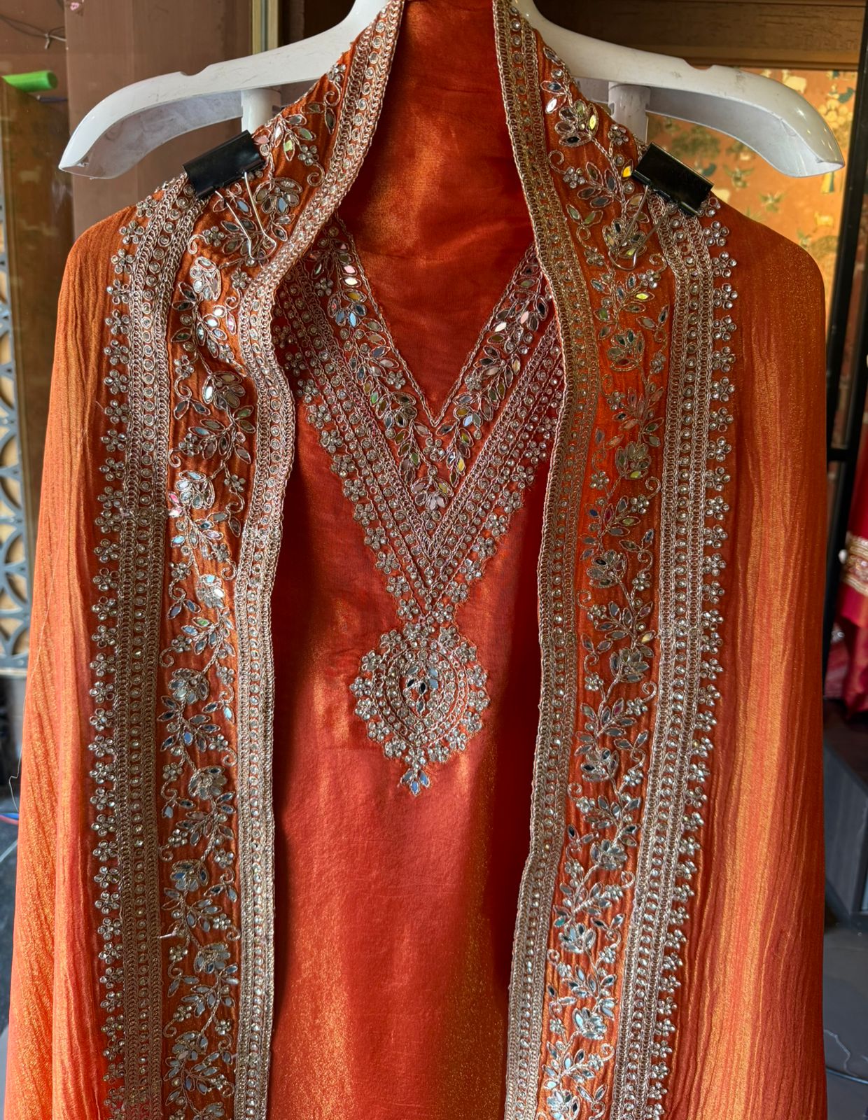 Tissue fabric with a lustrous finish