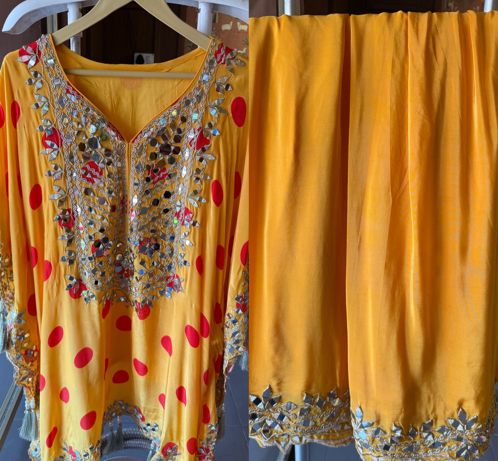 POLKA DOTS KAAFTAN SET