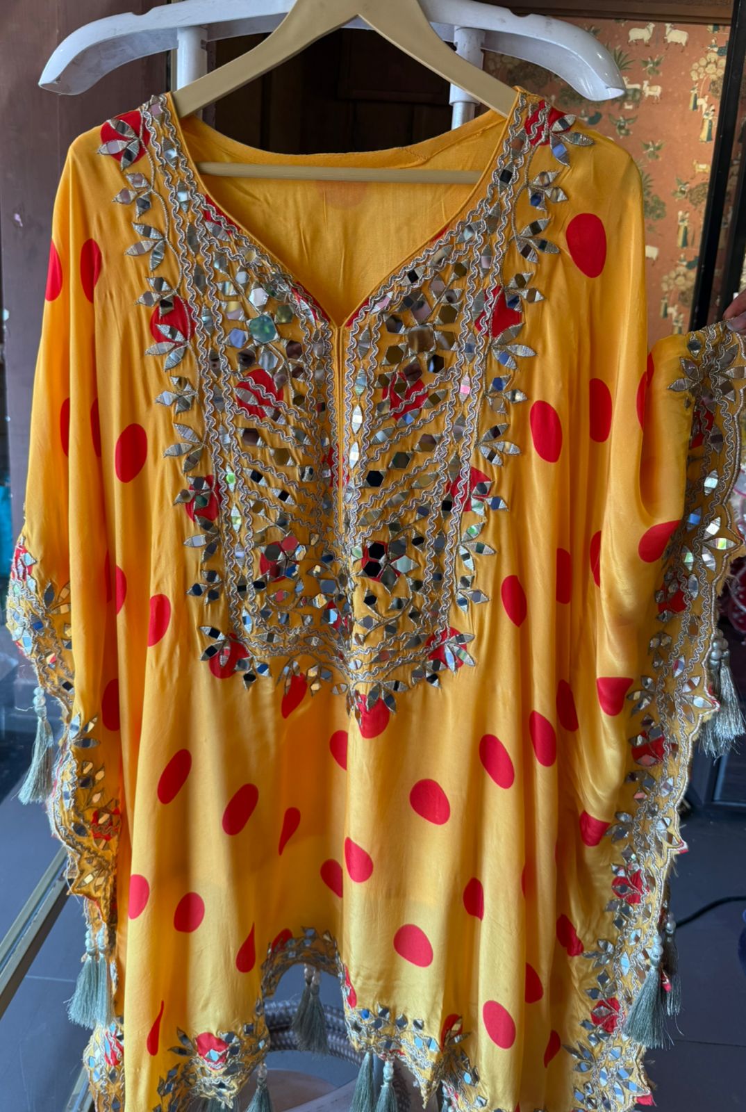 POLKA DOTS KAAFTAN SET