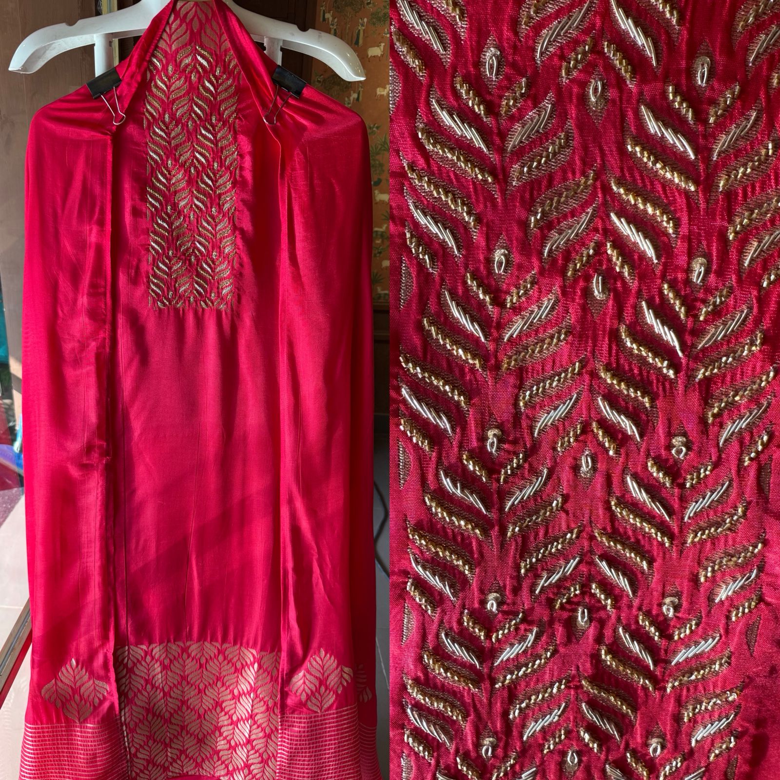 Rich Crimson red unstitched suit
