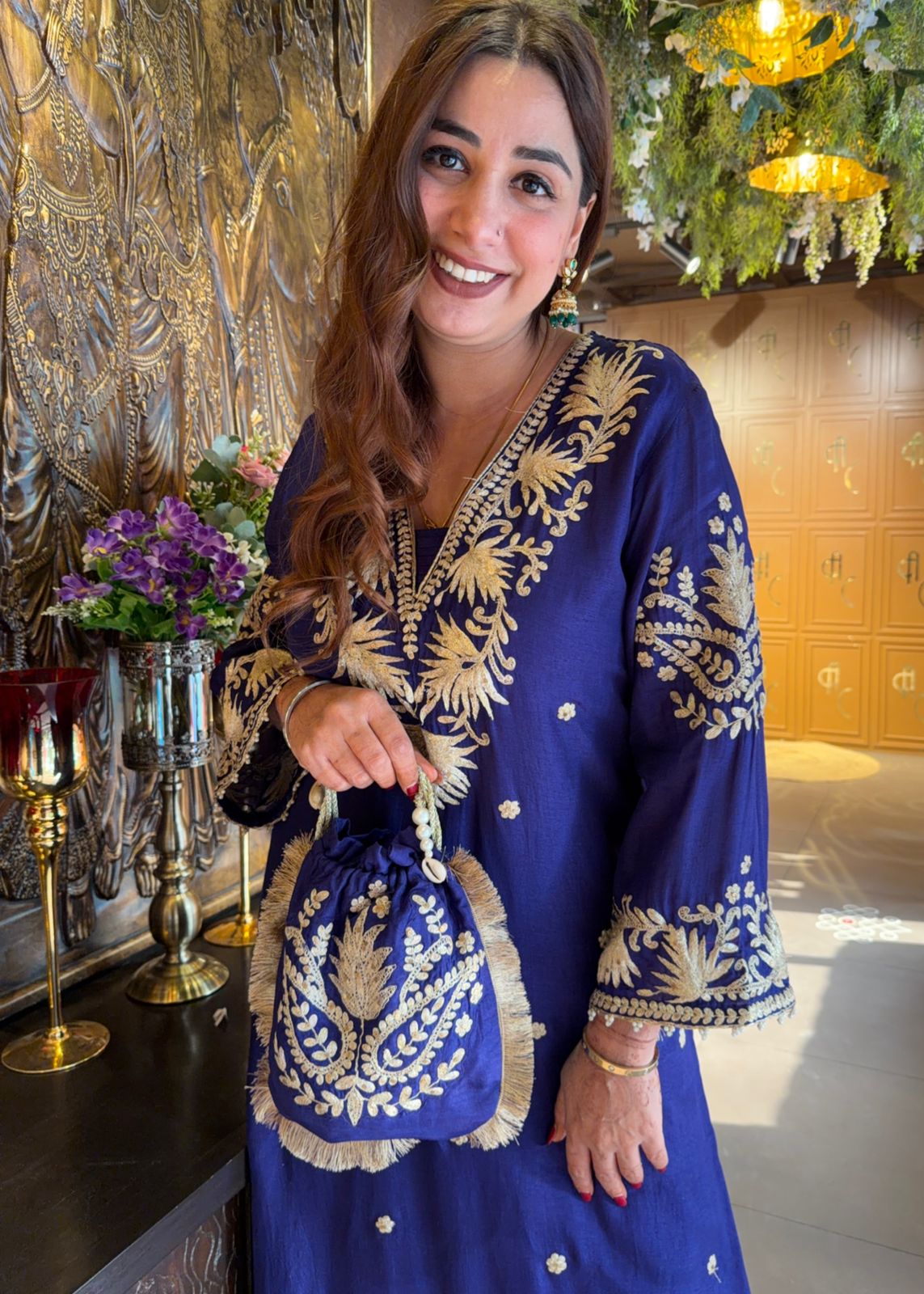 CREATIONS Straight Cut Raw Silk tunic