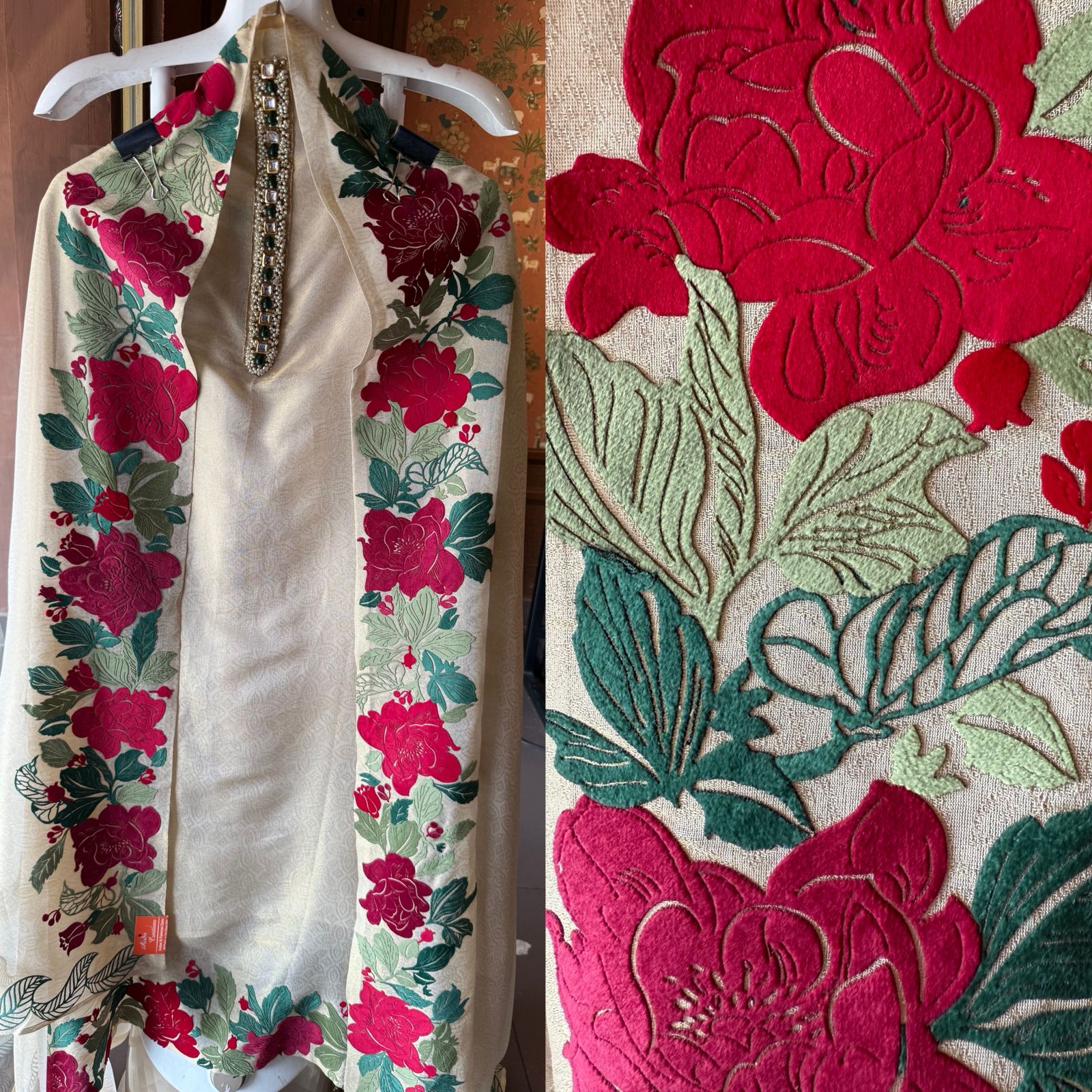 Beautifully designed unstitched suit