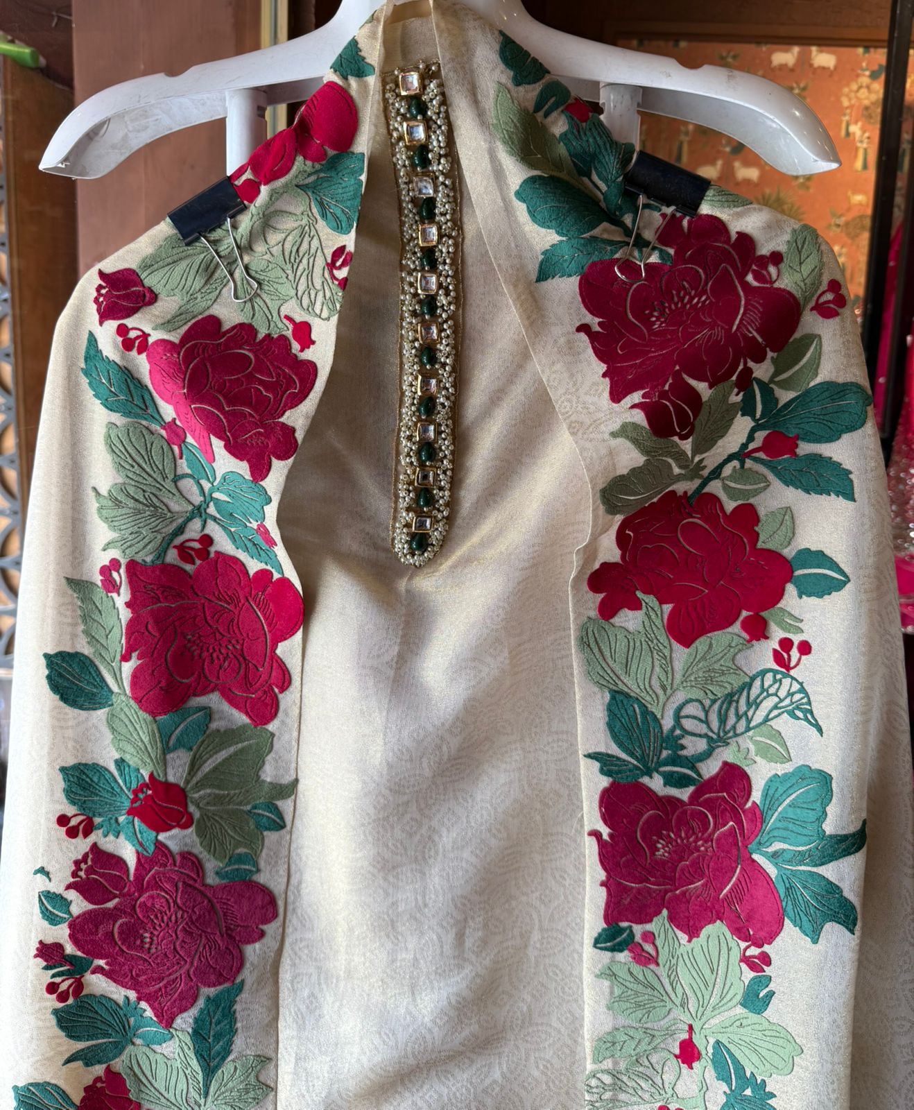 Beautifully designed unstitched suit