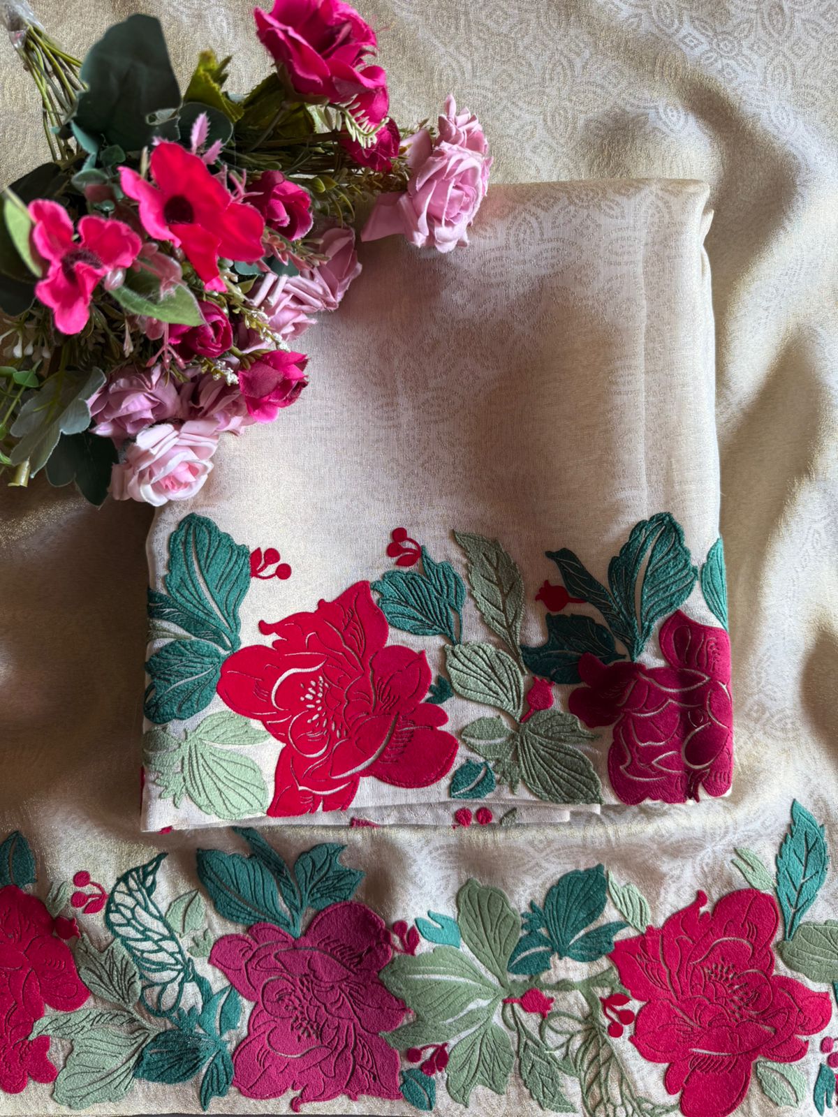 Beautifully designed unstitched suit