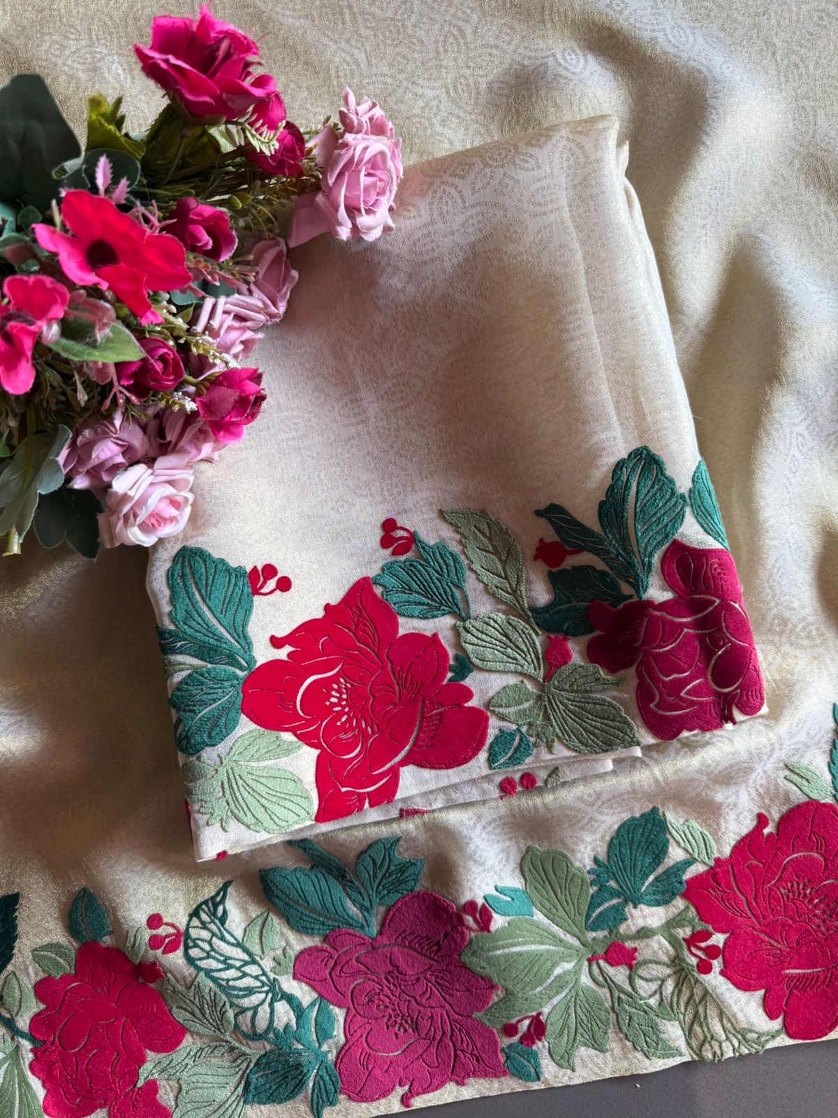 Beautifully designed unstitched suit