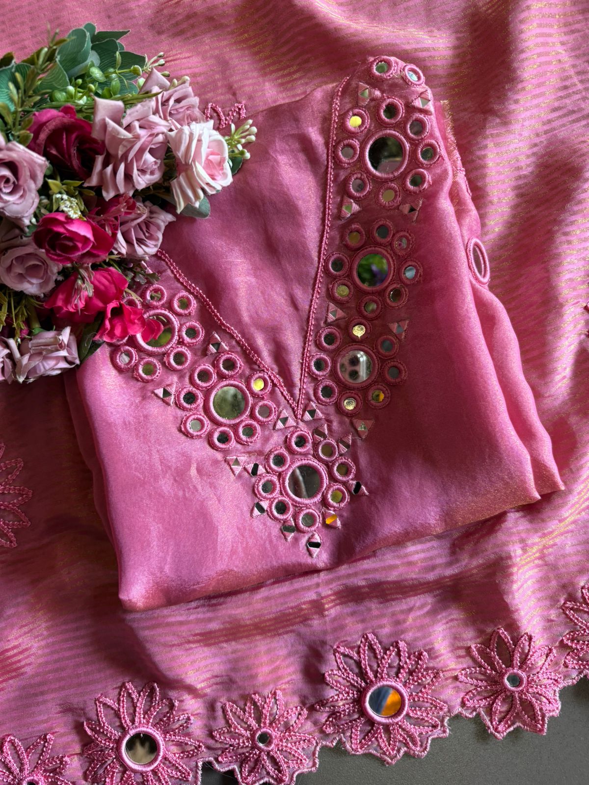 Shimmer tissue unstitched Suits