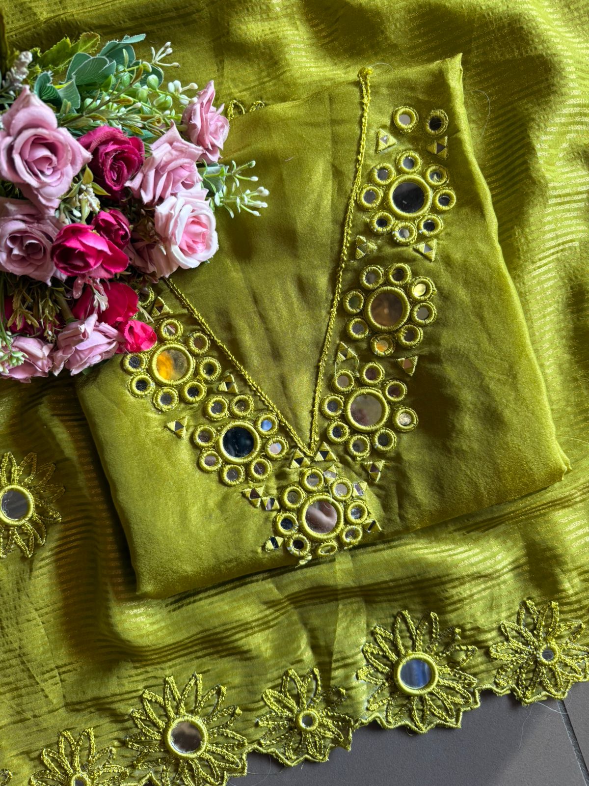 Shimmer tissue unstitched Suits