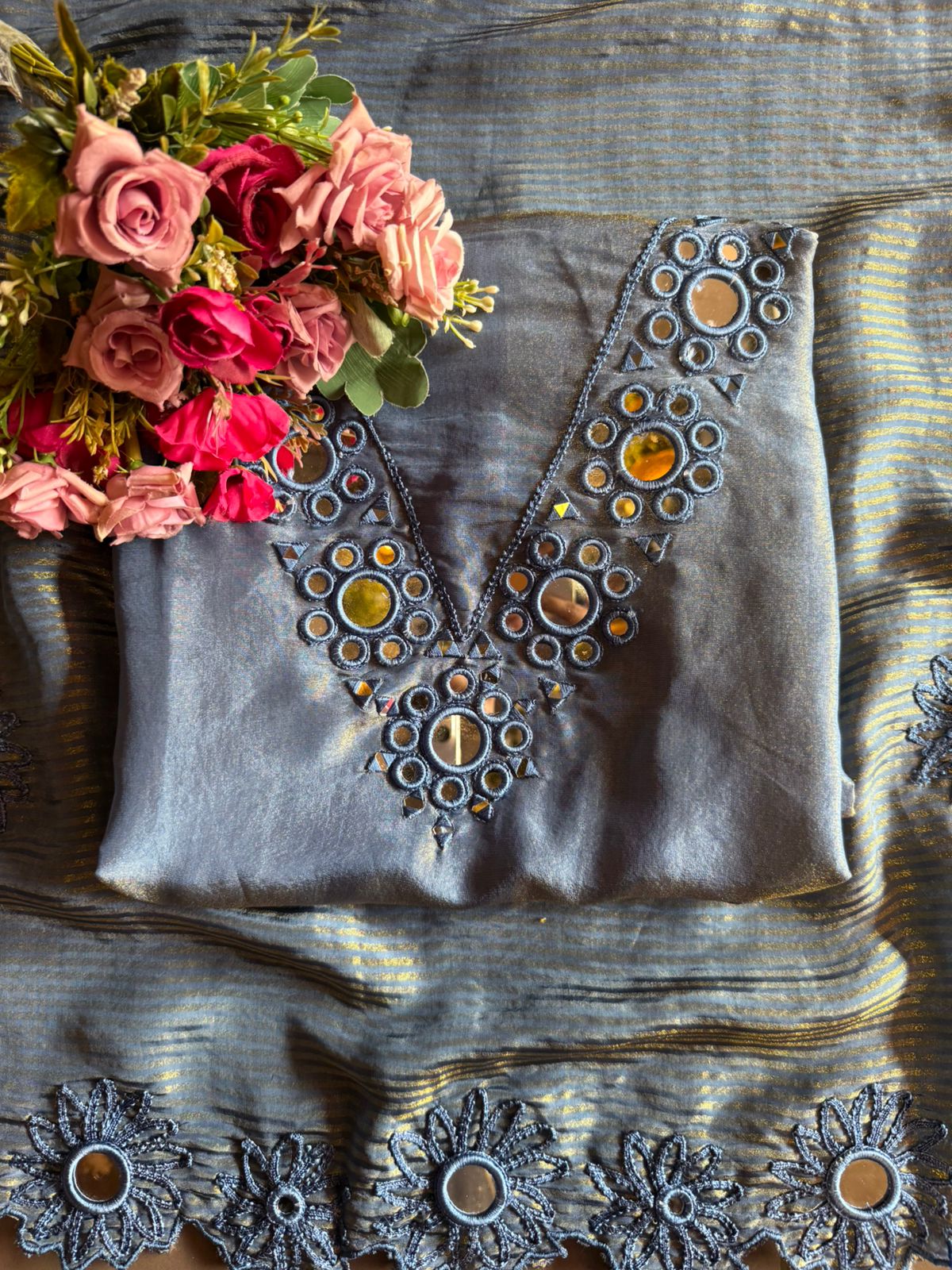 Shimmer tissue unstitched Suits