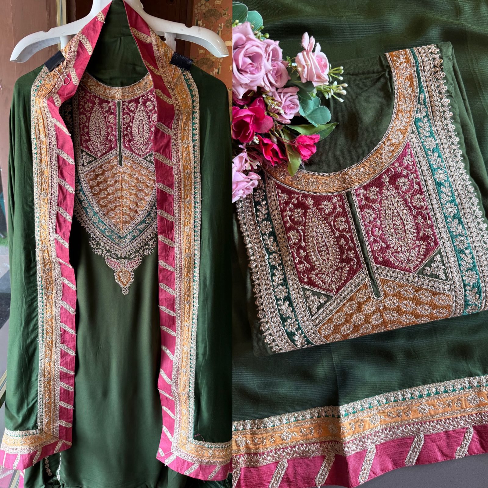 elegance and richness pashmina Suits