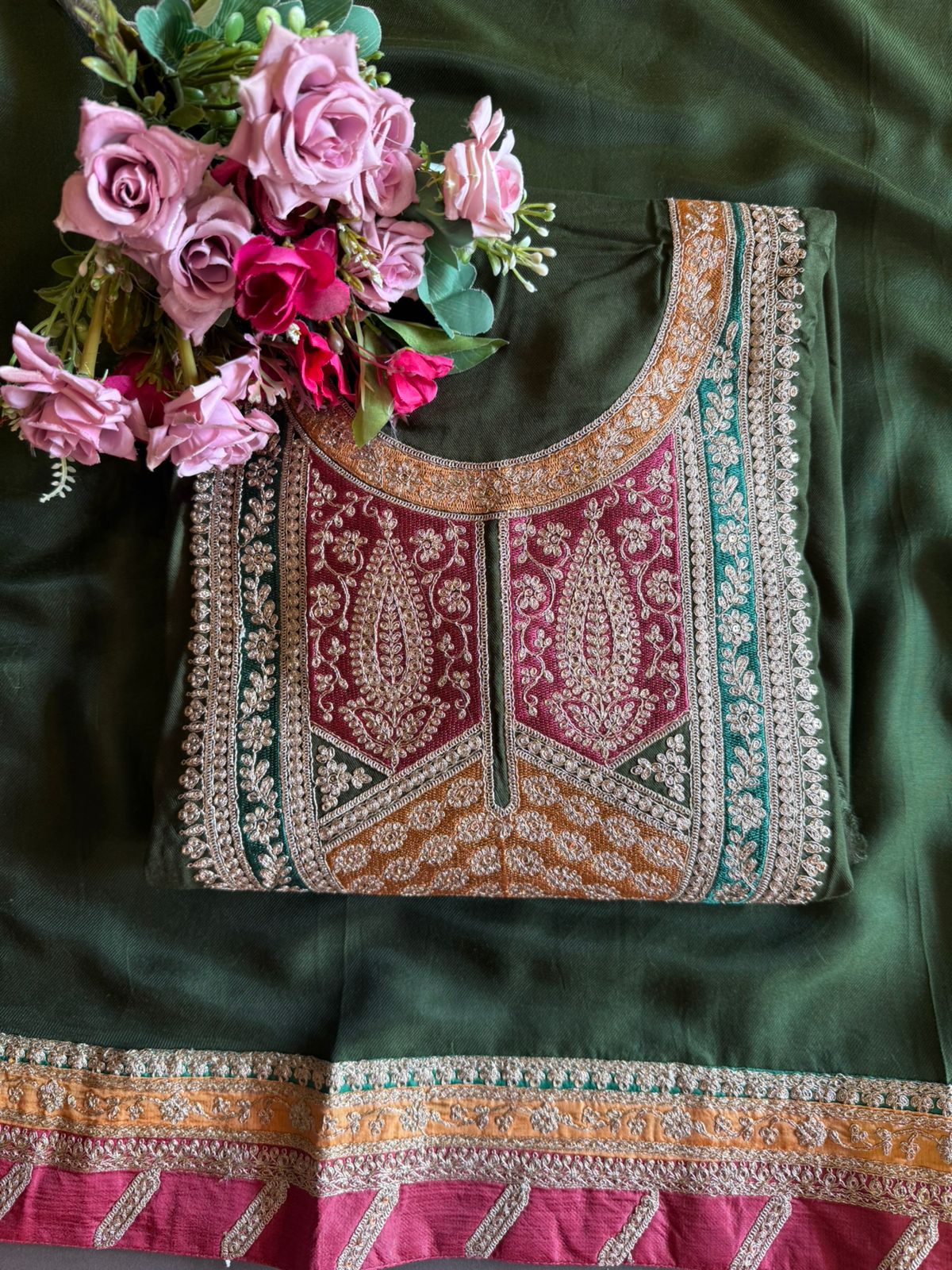 elegance and richness pashmina Suits