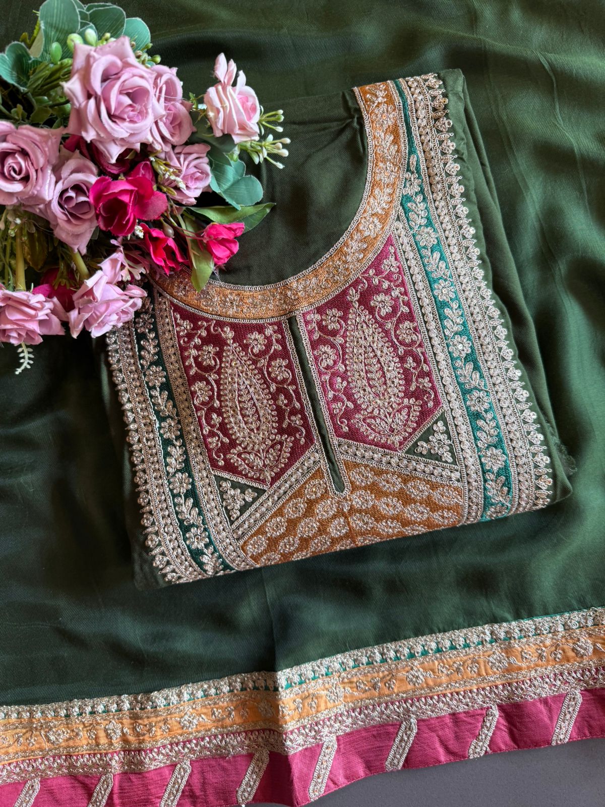 elegance and richness pashmina Suits