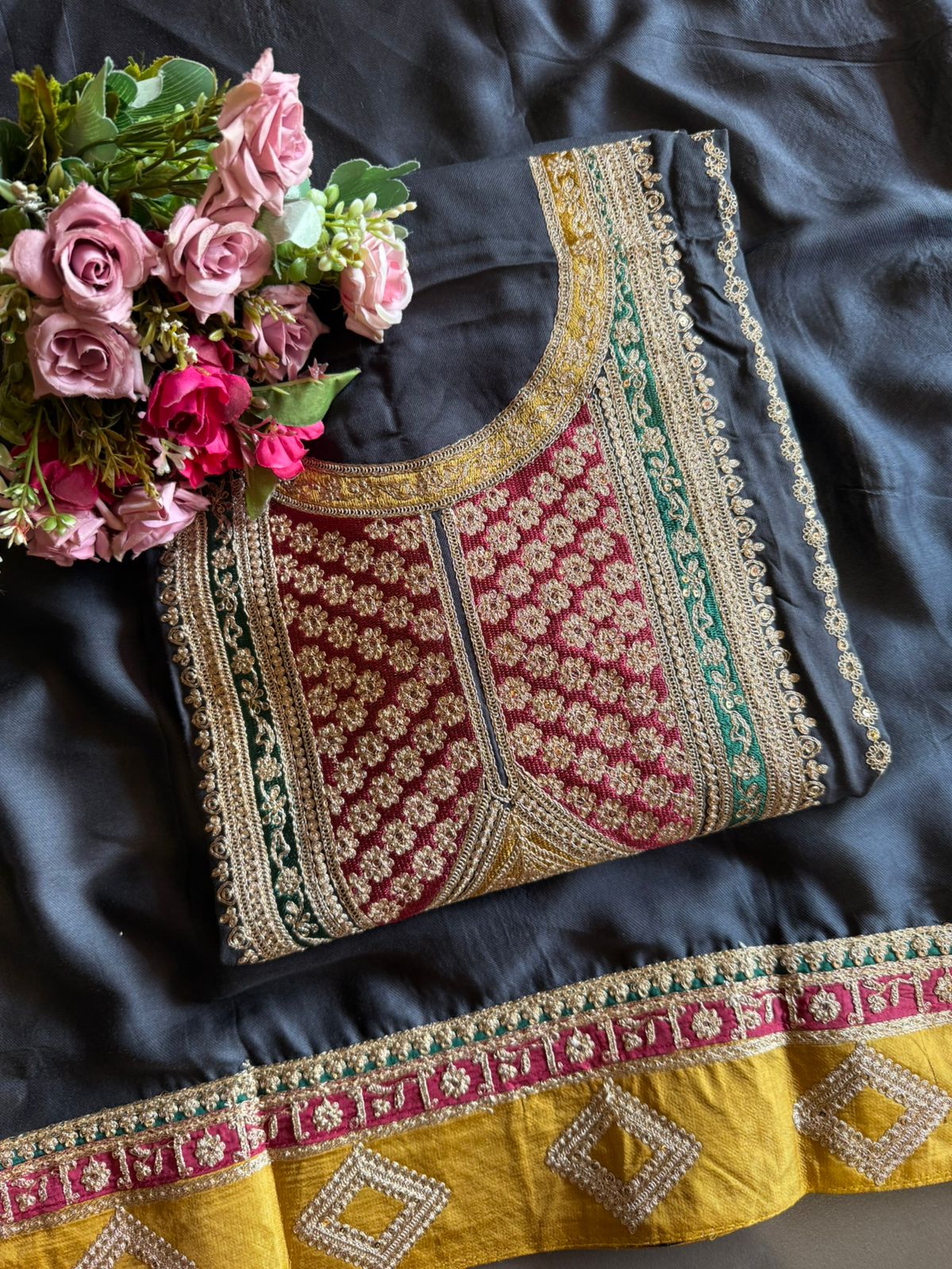 elegance and richness pashmina Suits