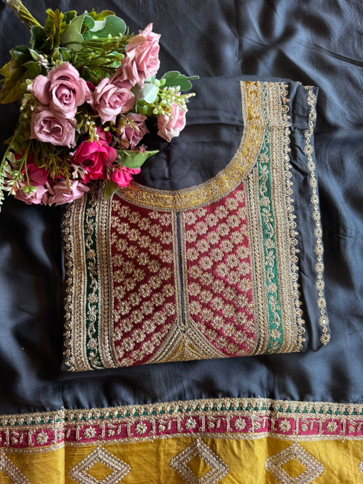 elegance and richness pashmina Suits