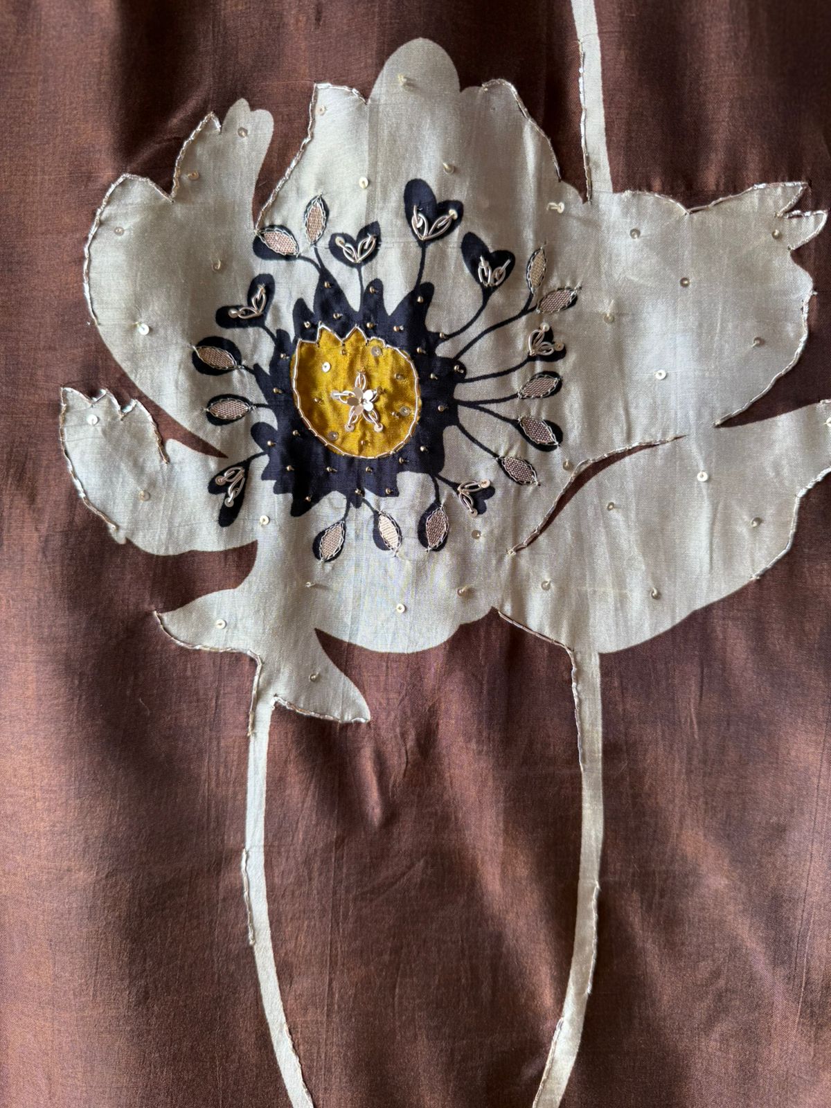 Earthy brown SILK SUIT SET