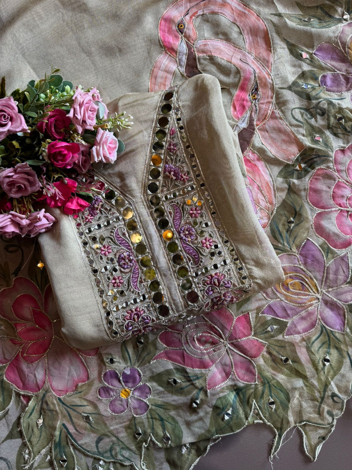 Tissue unstitched Suit set