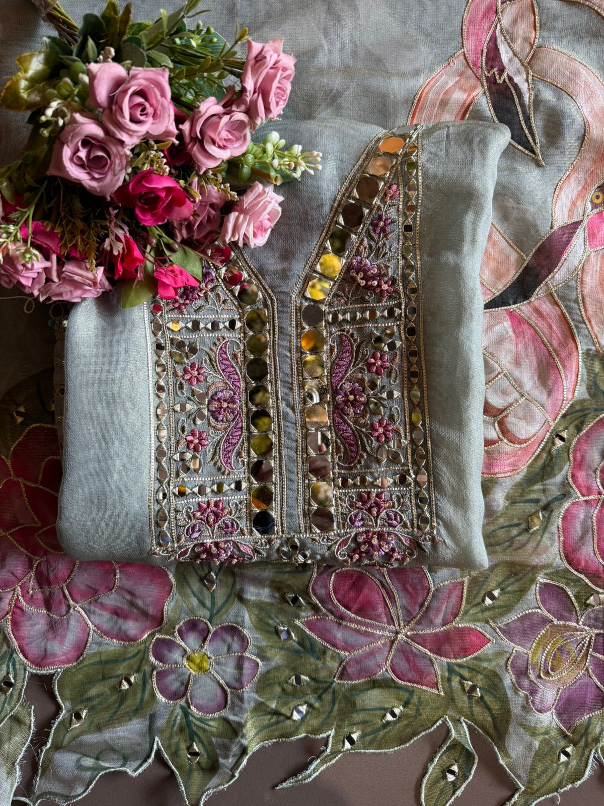 Tissue unstitched Suit set