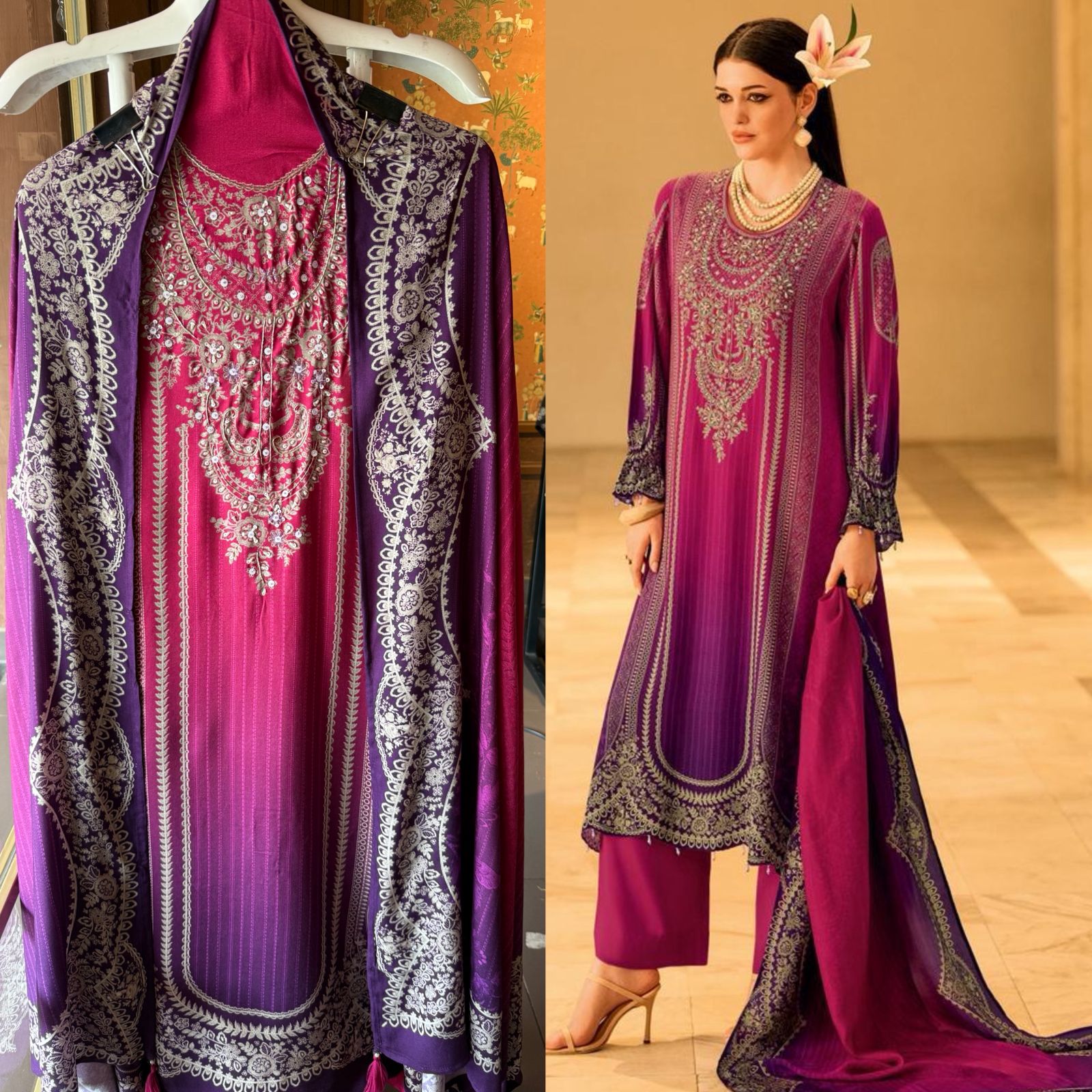 Viscose pashmina digitally printed