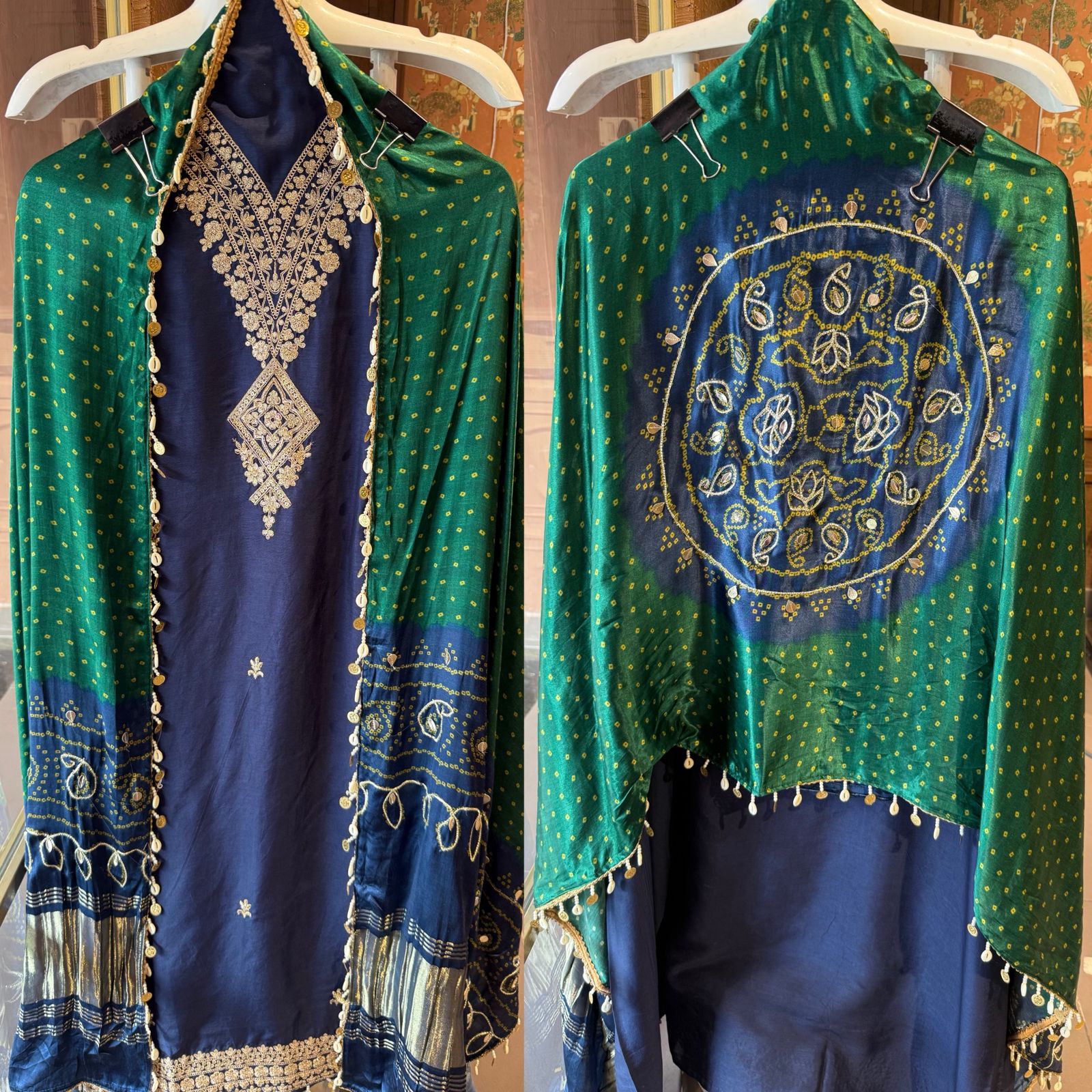 Unstitched Suit collections with Potli bags