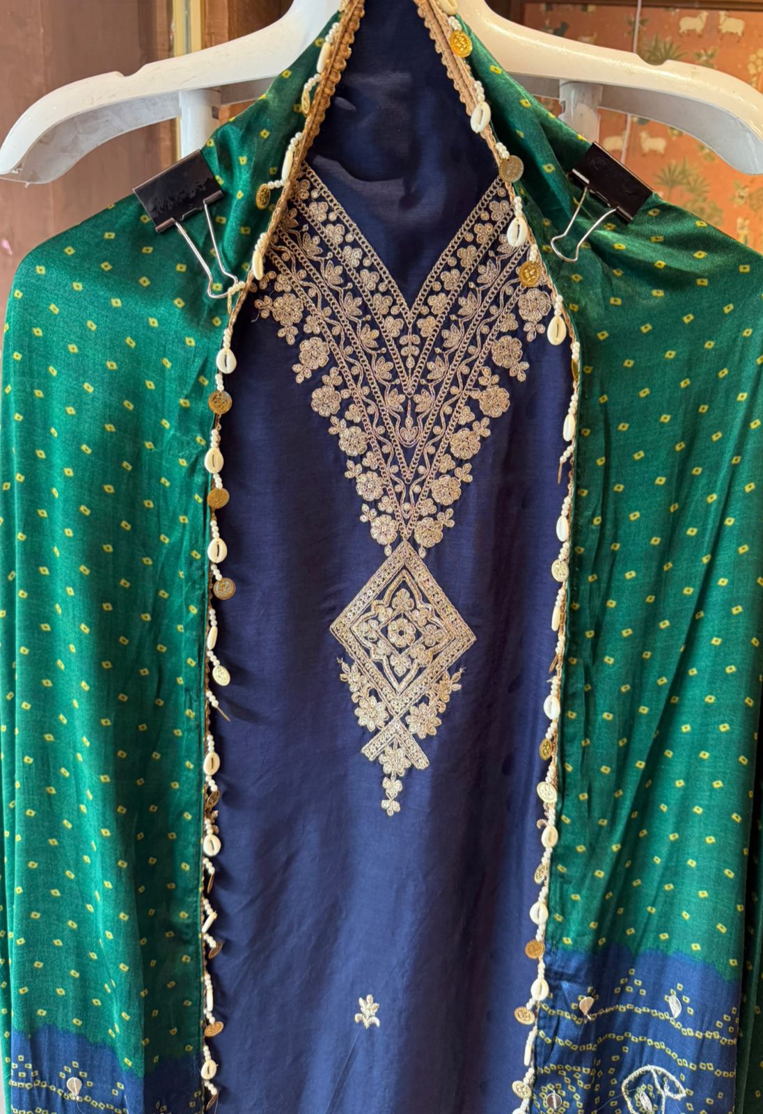 Unstitched Suit collections with Potli bags