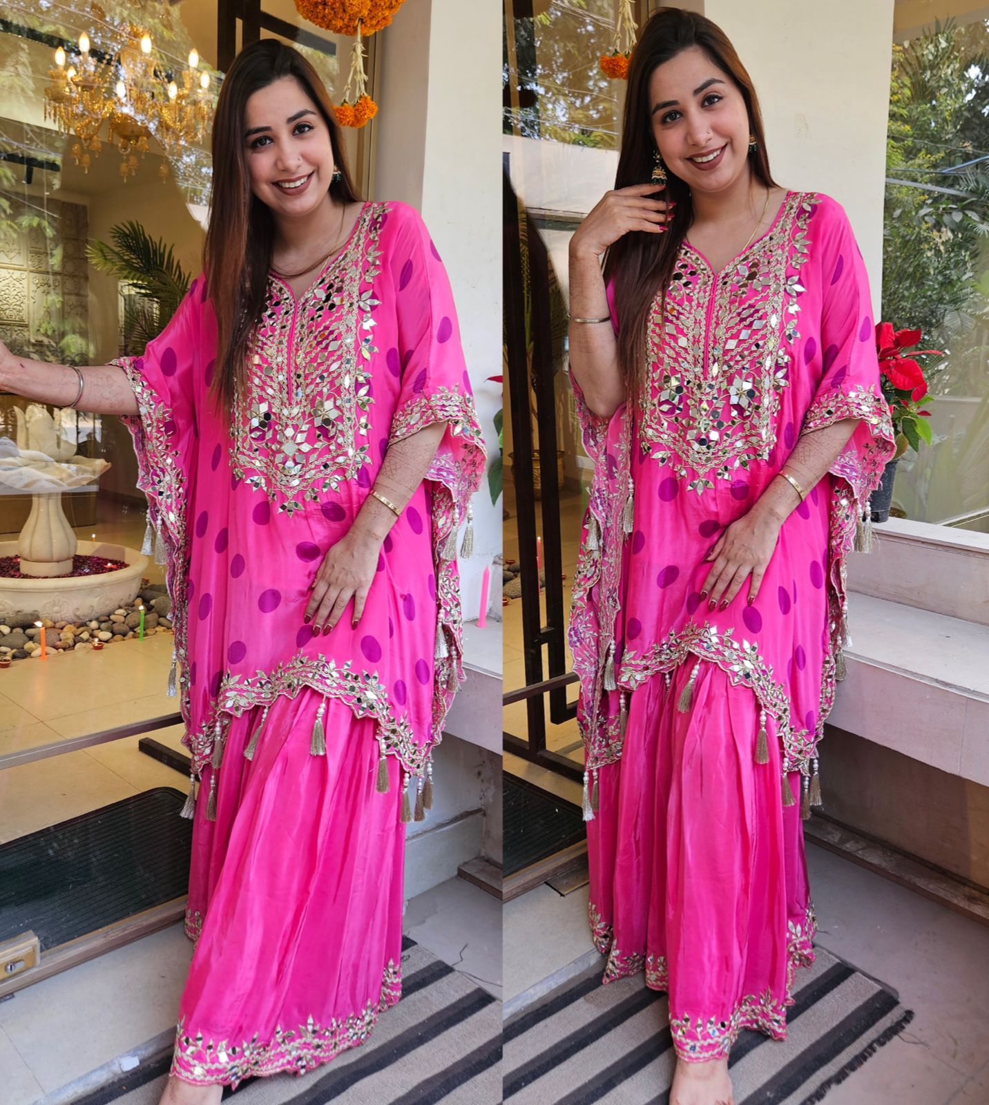 POLKA DOTS KAAFTAN SET