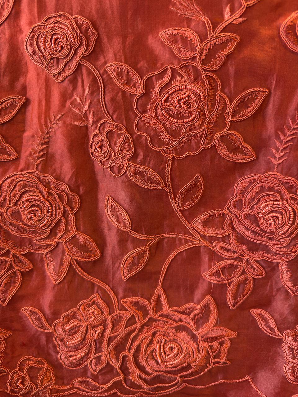 Pure organza unstitched suits