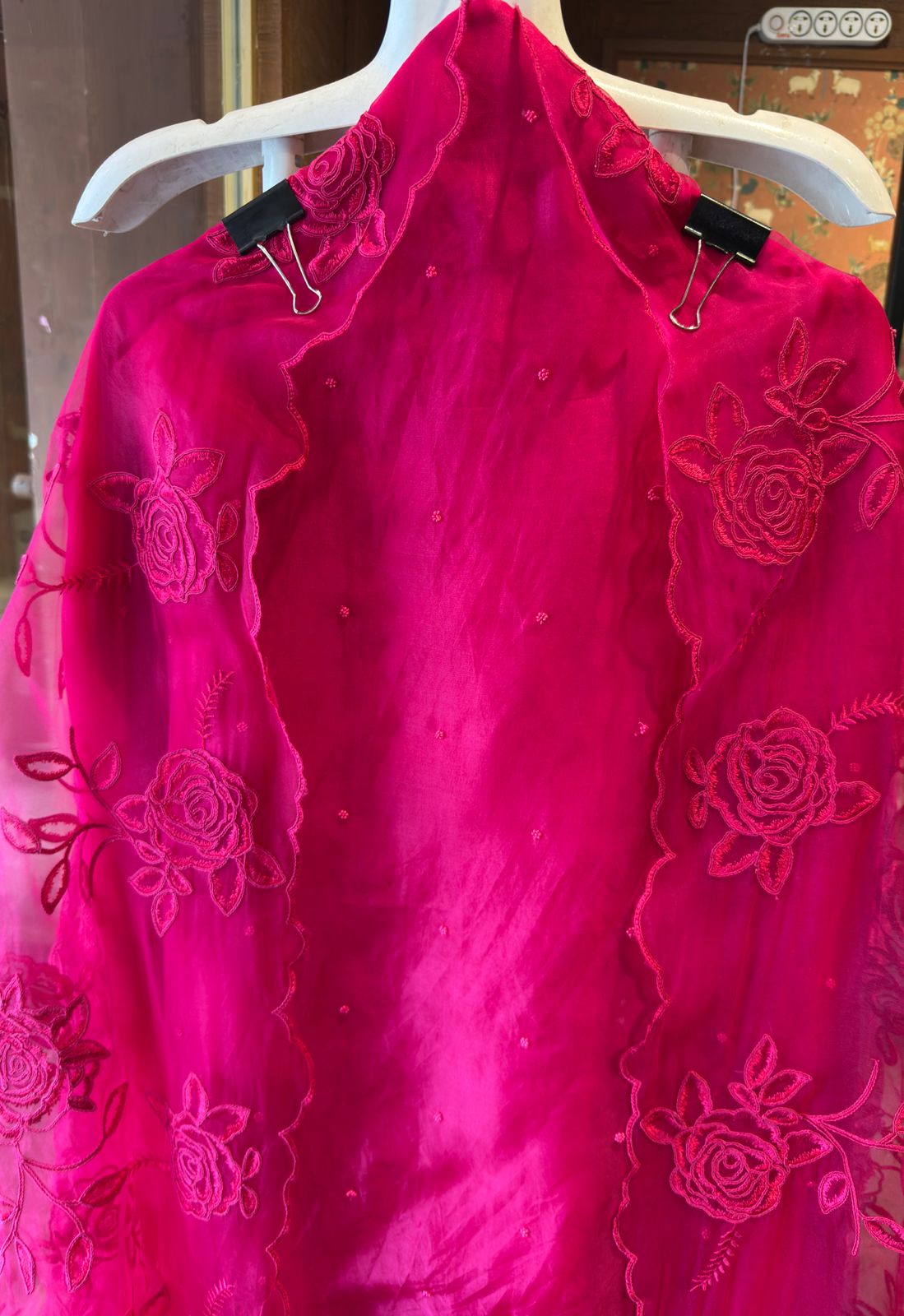 Pure organza unstitched suits